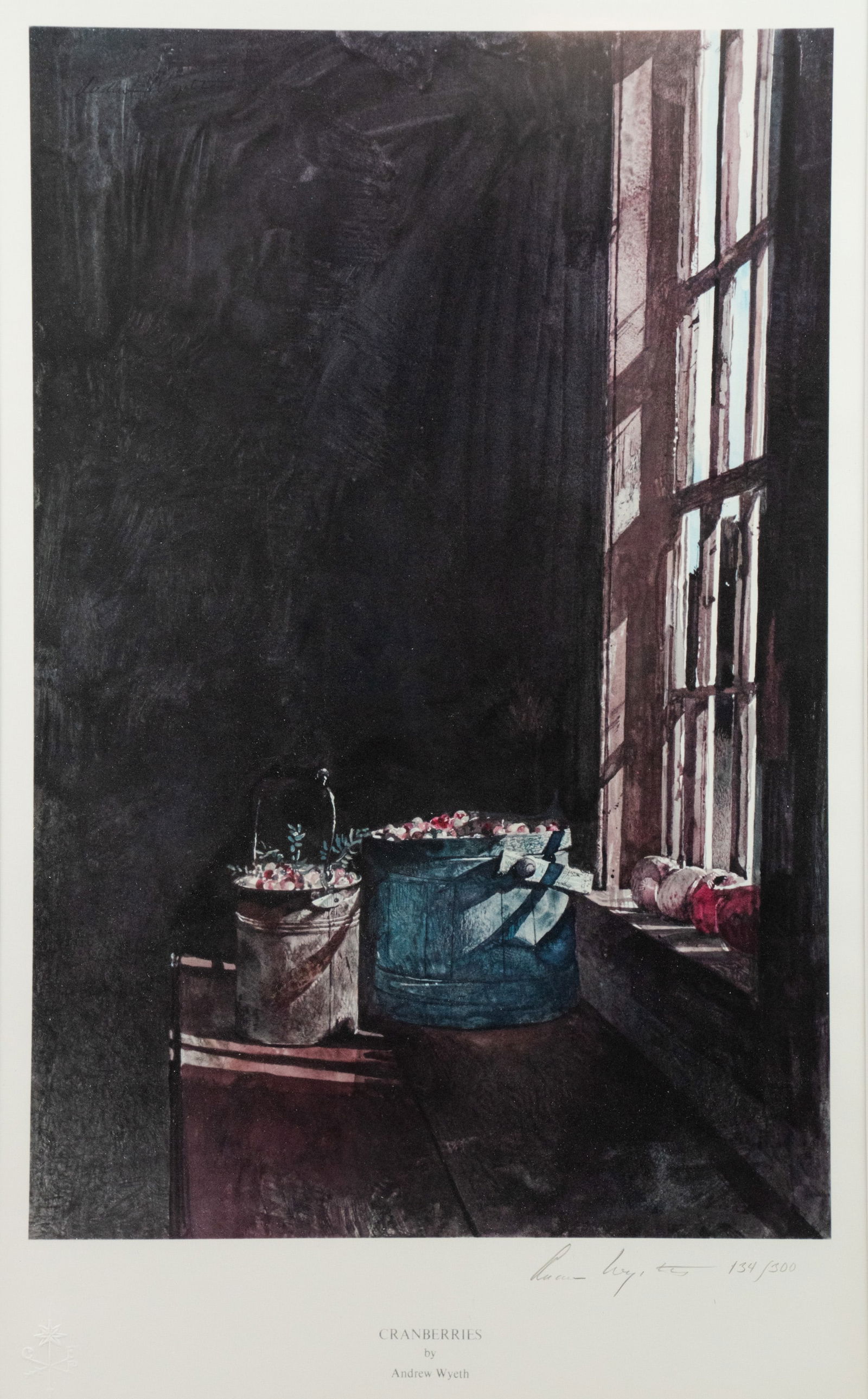 Andrew Wyeth 'Cranberries' Signed Lithograph (1 of 8)