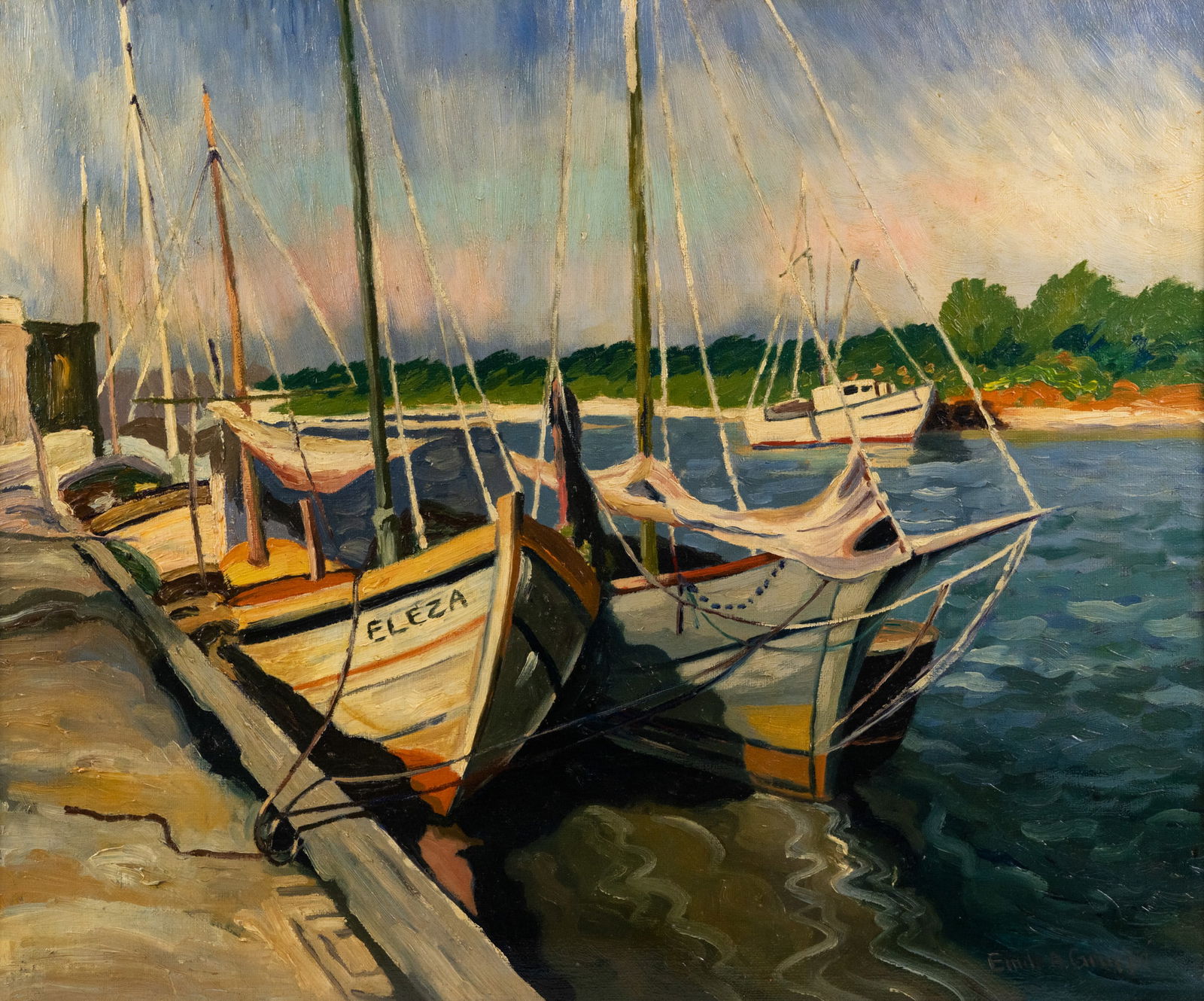 Emile Gruppe 'Eleza' Impressionist O/C Painting (1 of 13)