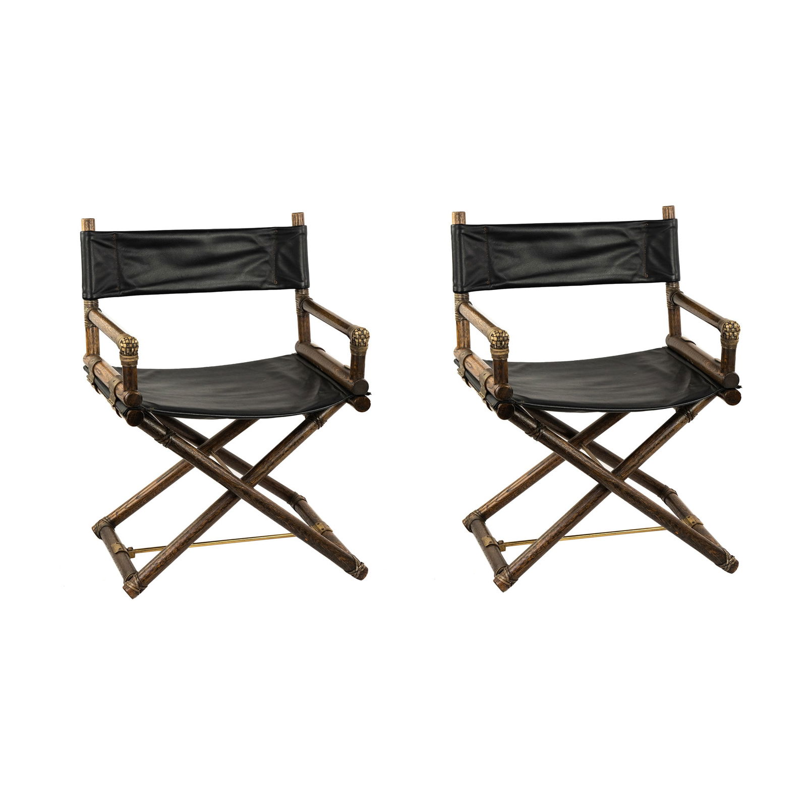 Pair of McGuire Campaign / Director Leather Arm Chairs (1 of 20)