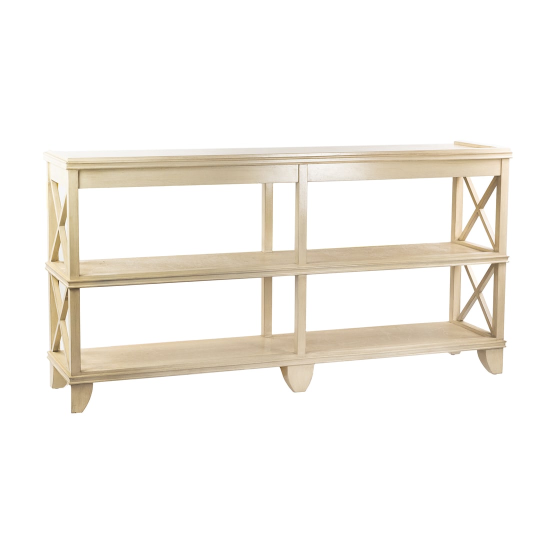 Blonde Wood Bookcase Console Table (1 of 15)