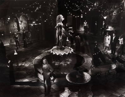 Matthew Pillsbury 'Rupaul' Limited Ink Print Photograph: A limited Matthew Pillsbury (American, b. 1973) ink print photograph titled 'Rupaul, Madam Tussaud's Wax Museum' depicting a wax model of RuPaul on a fountain. Signed, titled, dated 2004, and editione