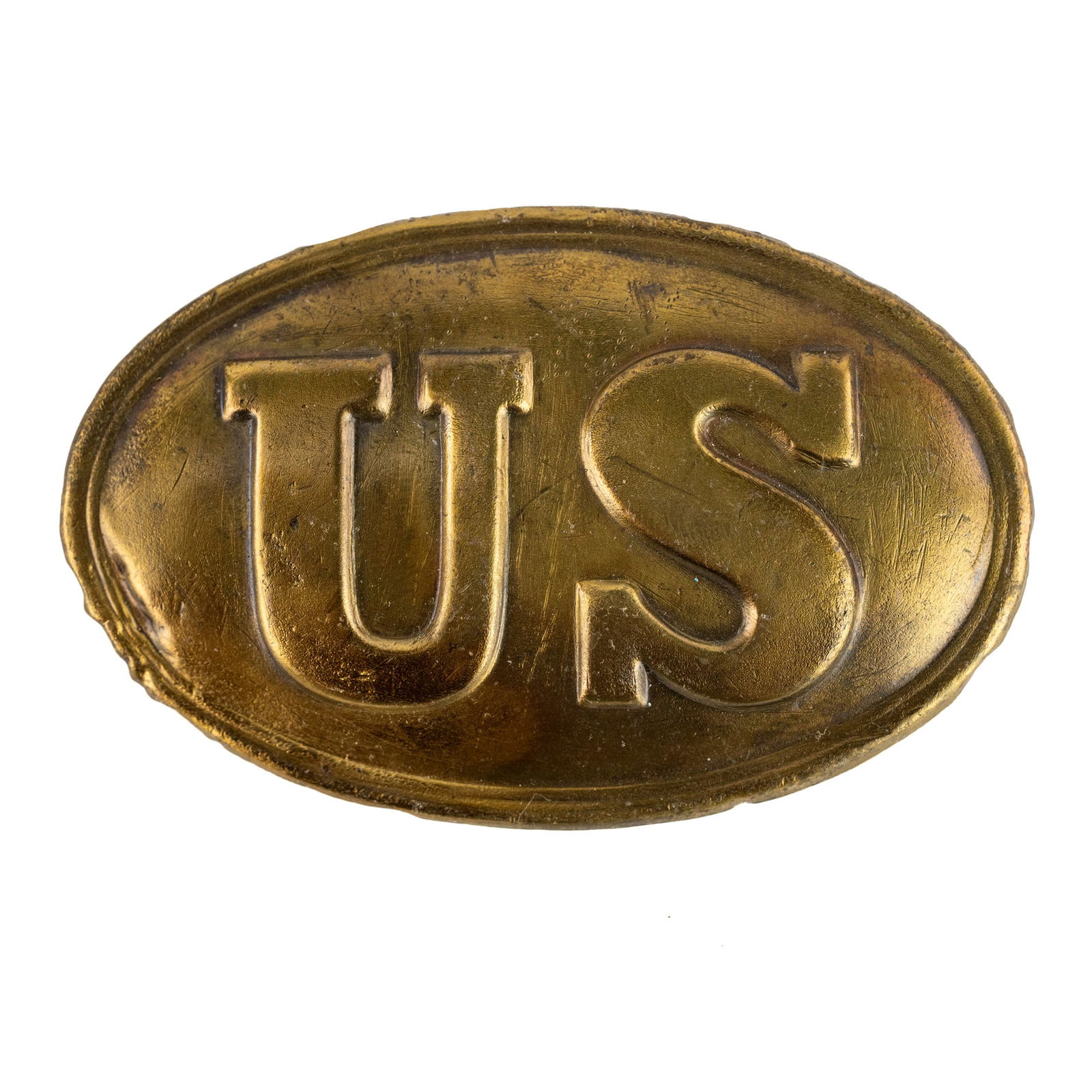 US Civil War Union 'US' Brass Box Plate (1 of 4)