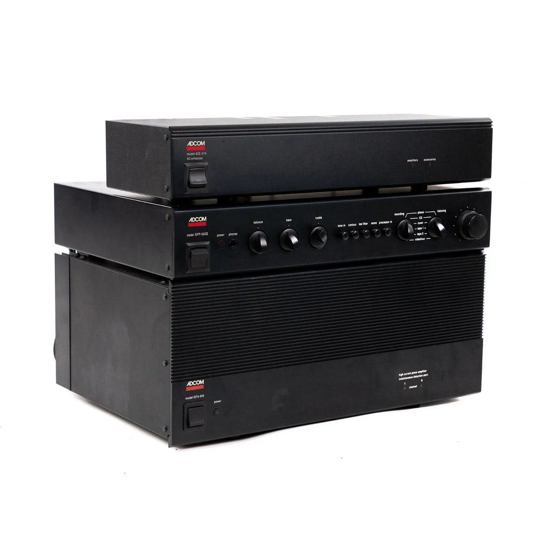 (3) Adcom Stereo Components - GFA-555, GFP-555 II, ACE-515 (1 of 9)