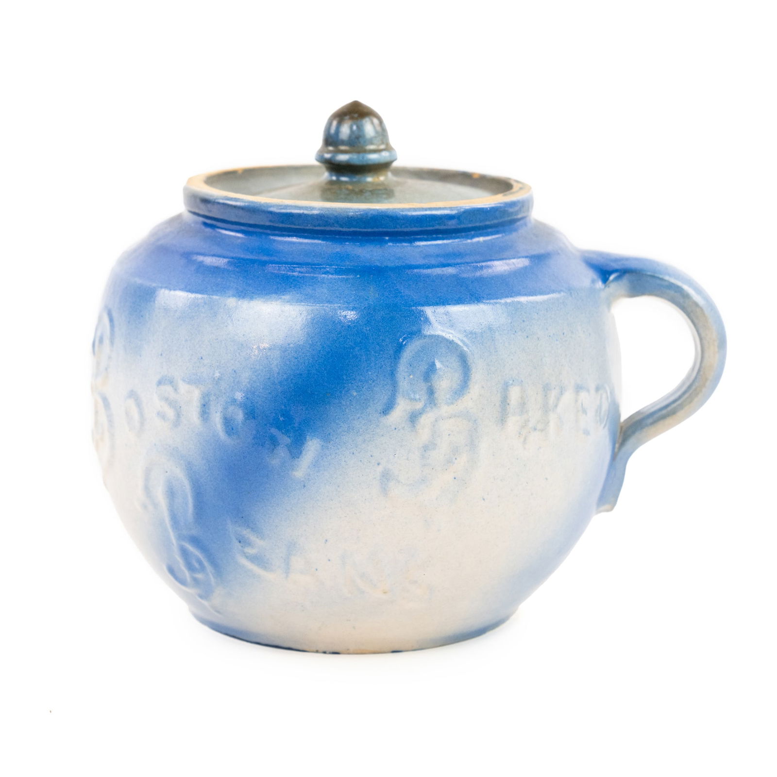 Salt Glazed Stoneware Boston Baked Beans Lidded Crock (1 of 7)