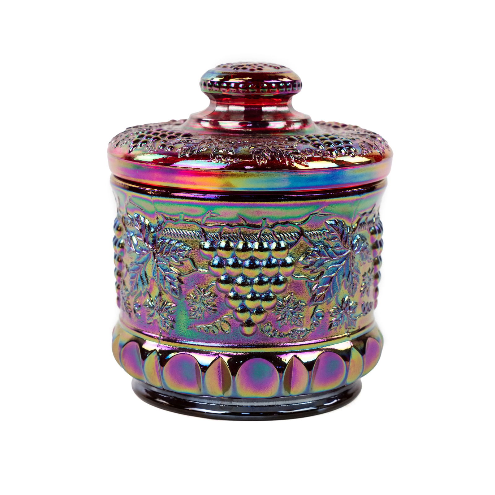 Fenton Amethyst Carnival Art Glass Lidded Candy Jar (1 of 12)