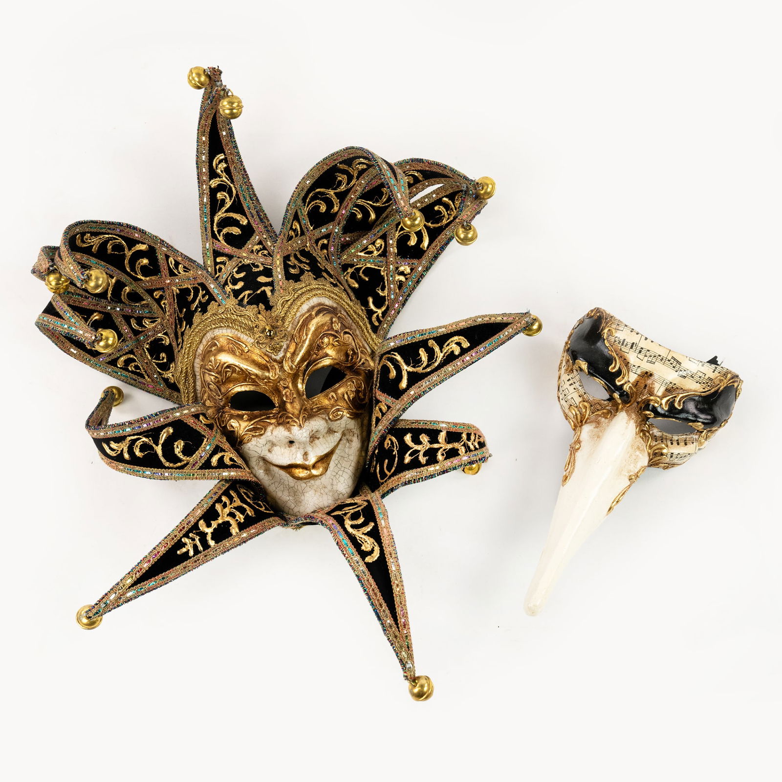 (2) Group of Si Lucia Imports Venetian Carnival Masks (1 of 13)