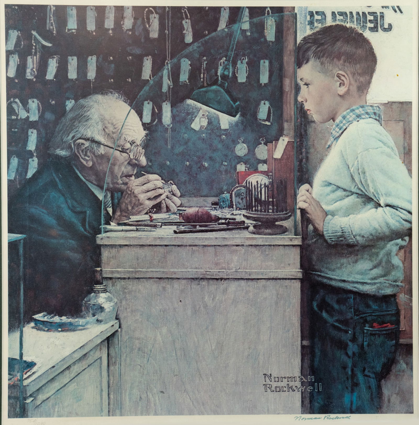 Norman Rockwell 'Watchmaker of Switzerland' Lithograph (1 of 9)