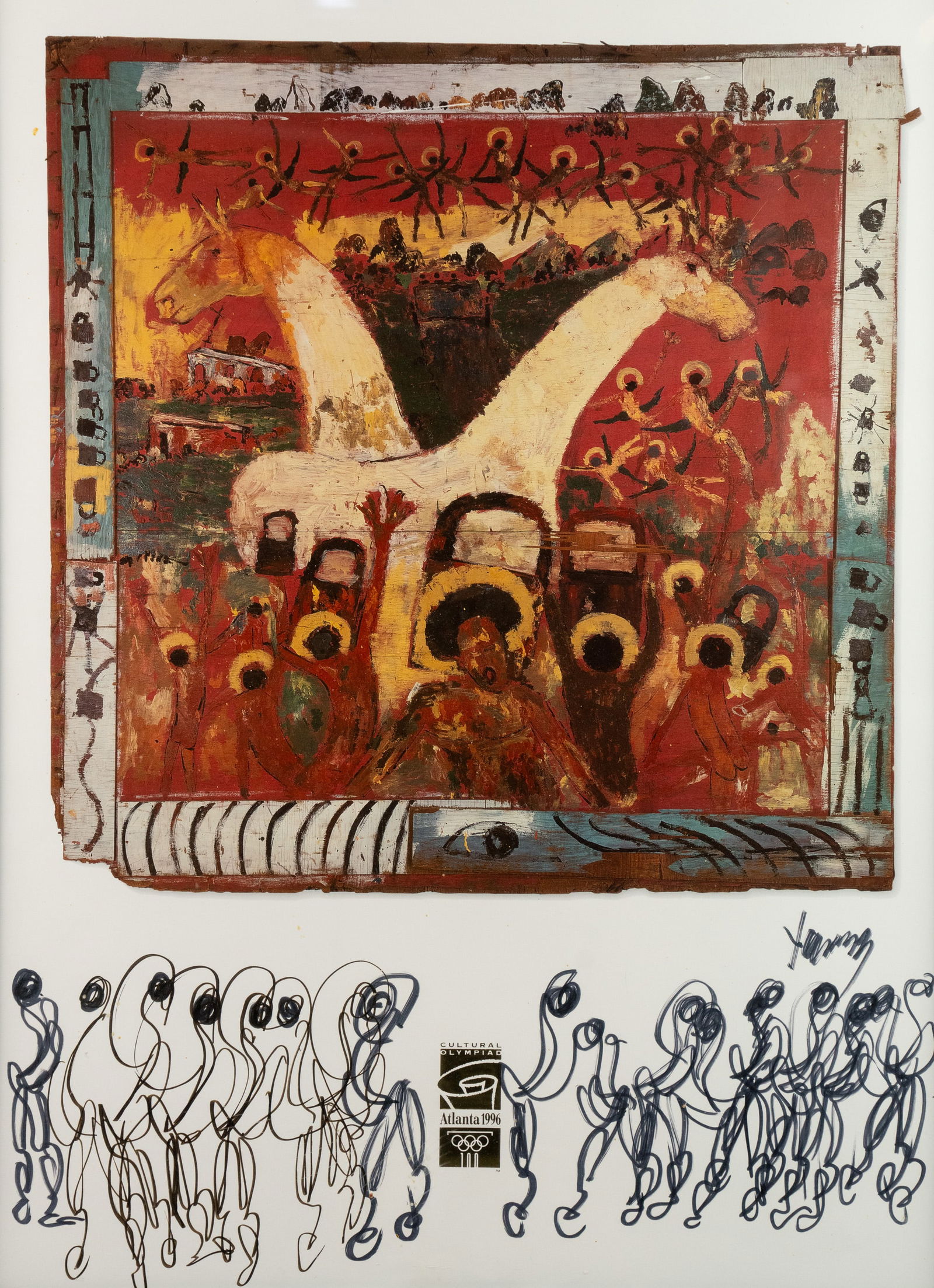 Purvis Young 'Locked Up...' Cultural Olympics Poster (1 of 7)