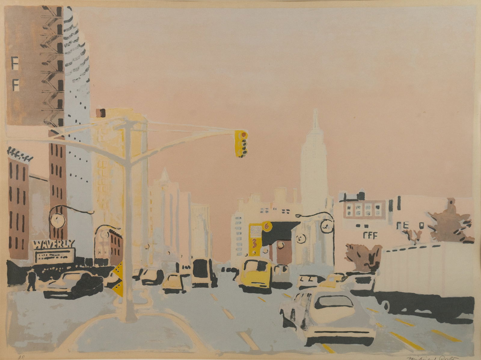 Fairfield Porter '6th Avenue II' Lithograph AP Signed (1 of 11)