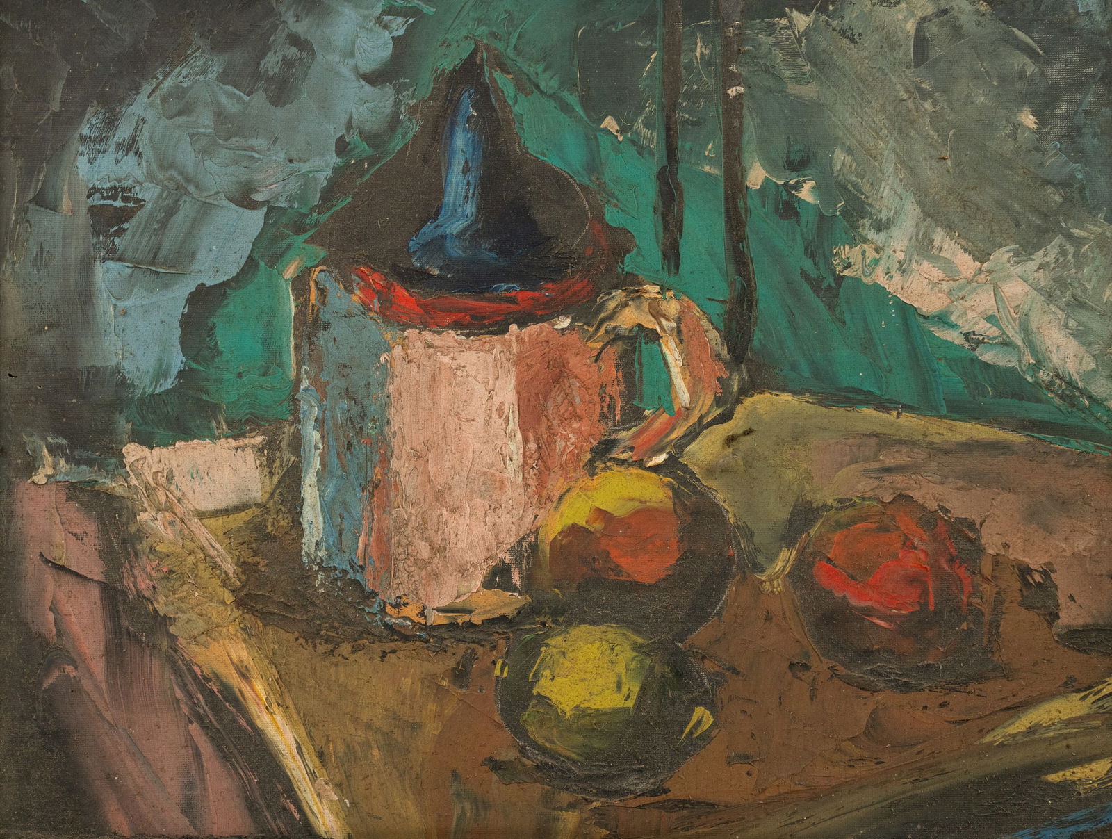 Impressionist Still Life Oil on Board Painting (1 of 8)