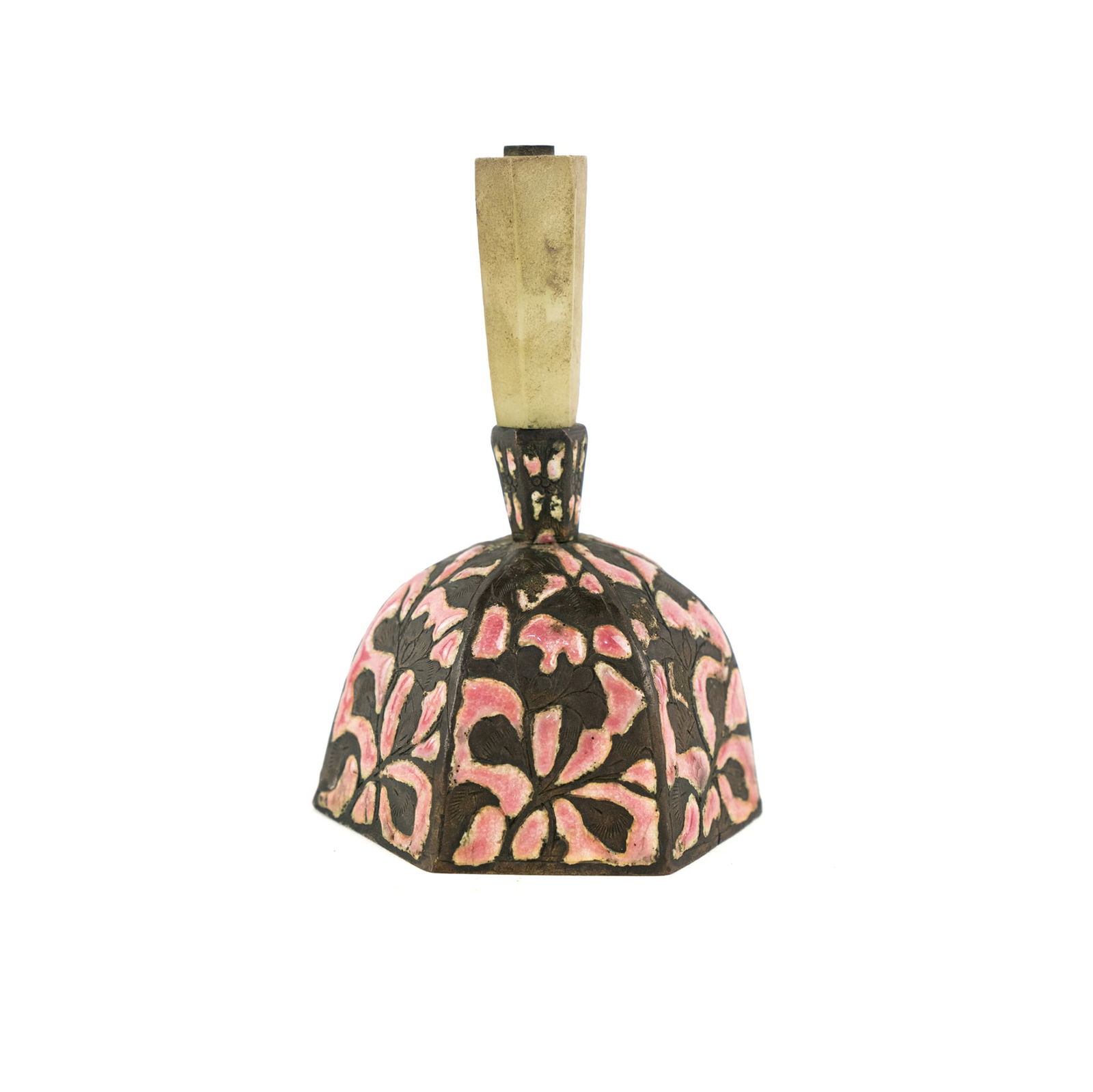 Chinese Jade and Enameled Brass Hand Bell (1 of 5)