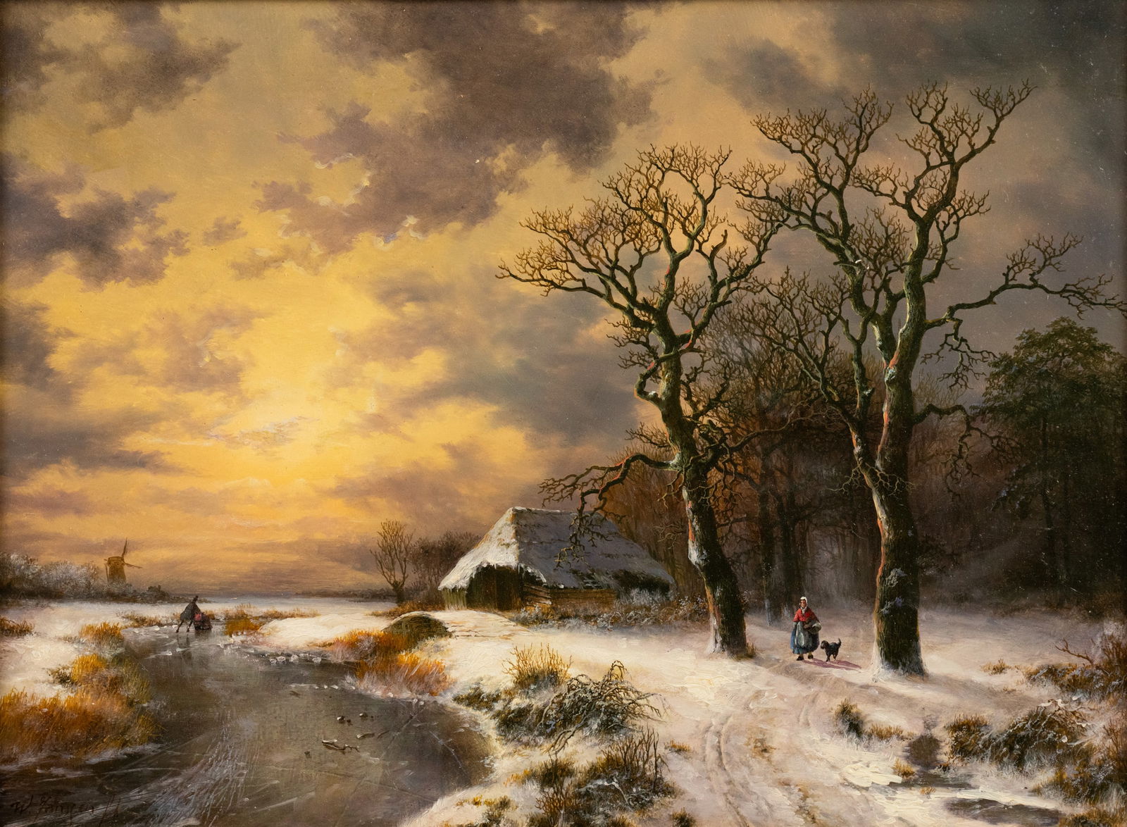 Wouter Jannsen Winter Pastoral Oil on Board (1 of 10)