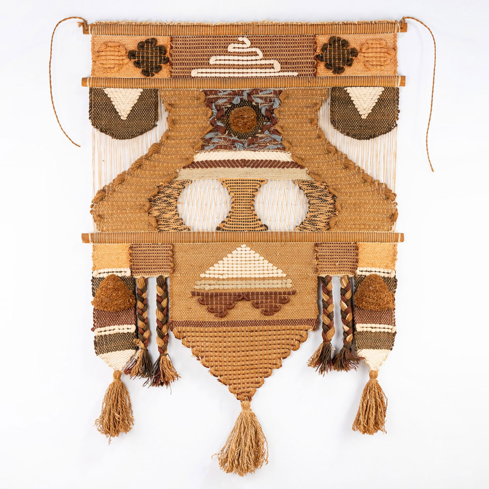 Vintage Don Freedman Woven Fiber Hanging Tapestry (1 of 7)