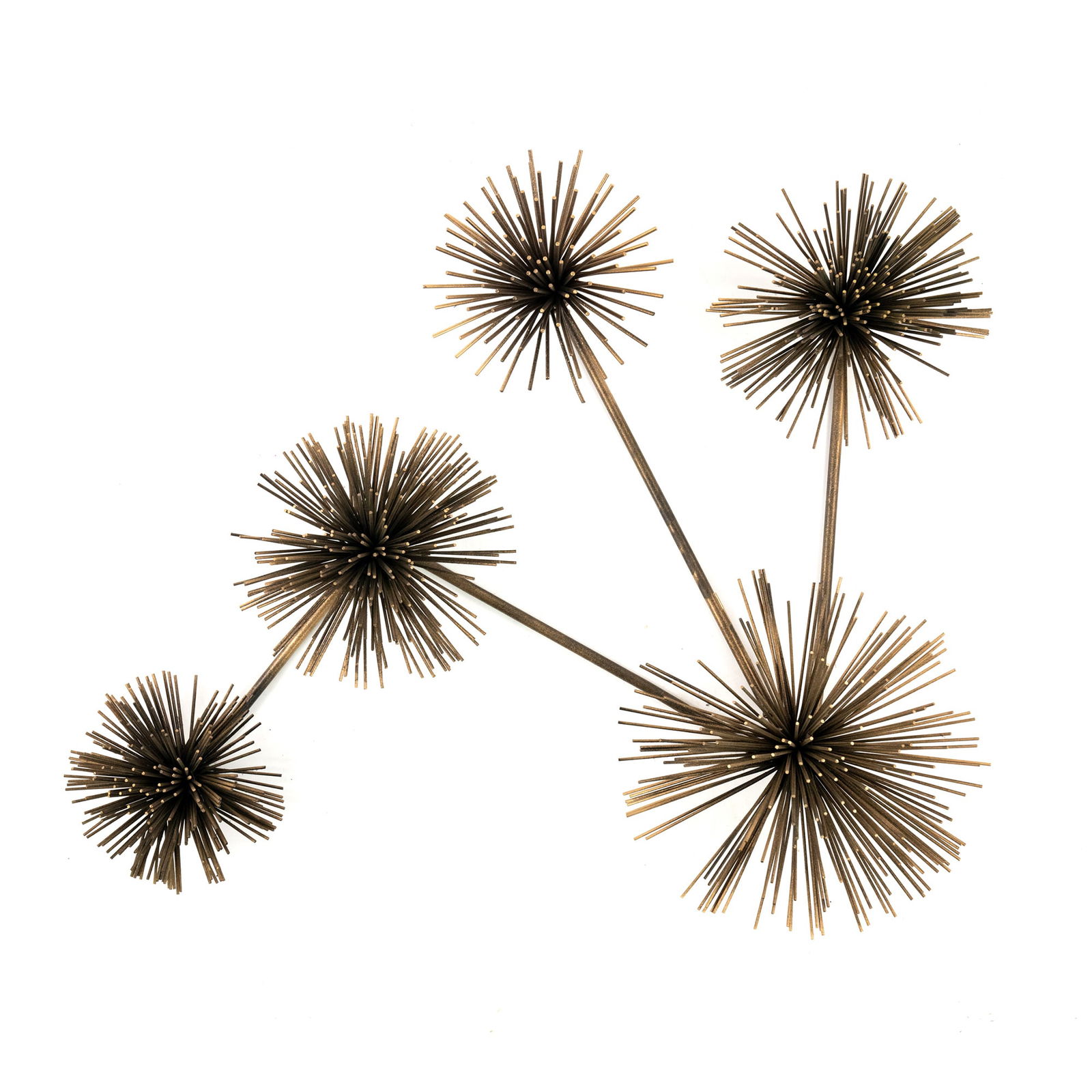 Curtis Jere Mid Century Sea Urchin Metal Wall Sculpture (1 of 9)