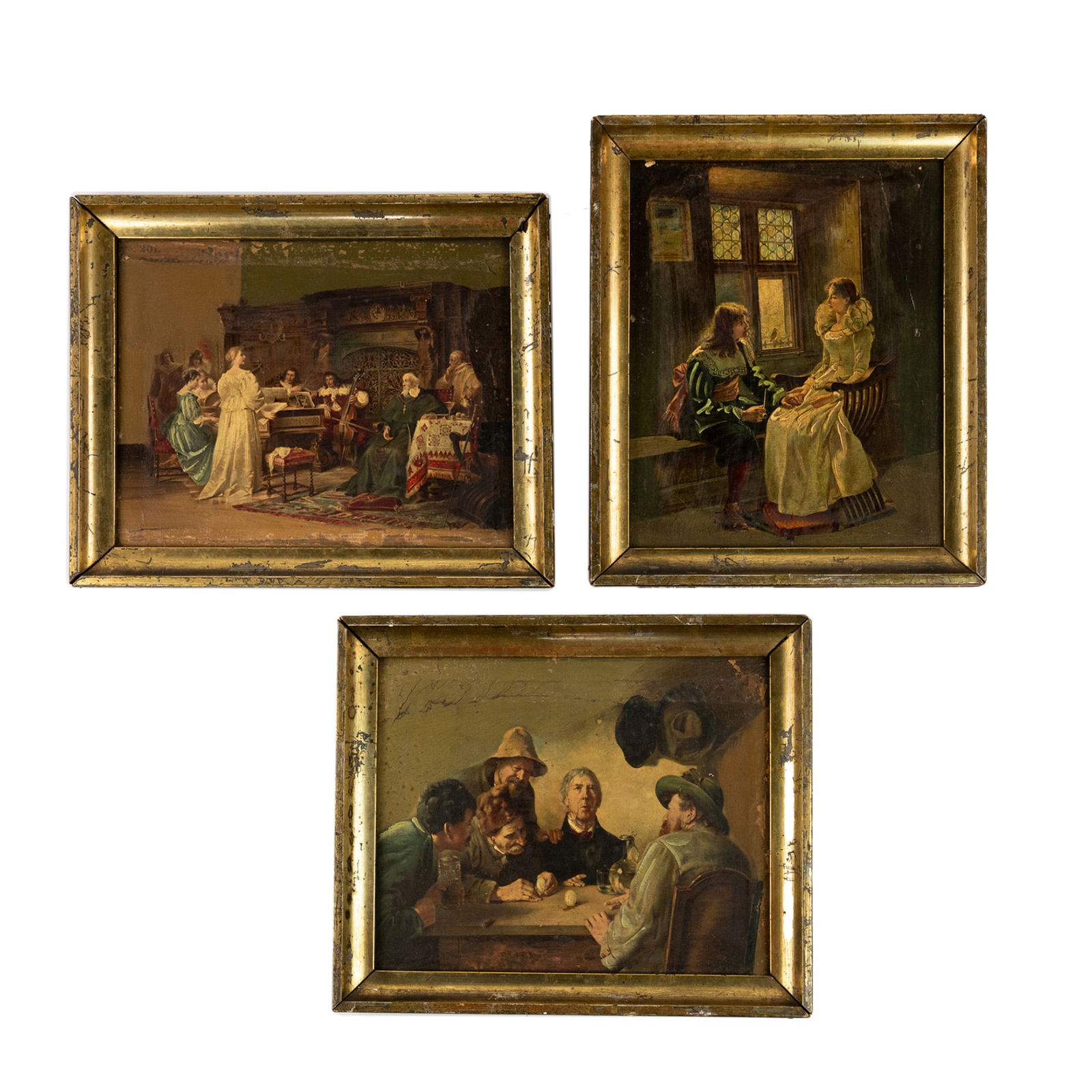 (3) Group of Embellished Prints After German Painters (1 of 11)