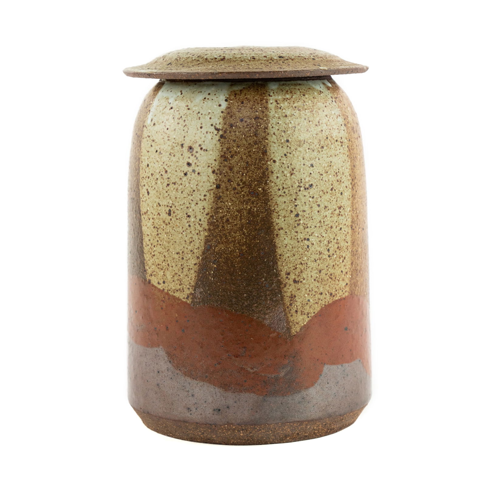 Ian Kinnear Salt Glazed Ceramic Lidded Pottery Vessel (1 of 9)