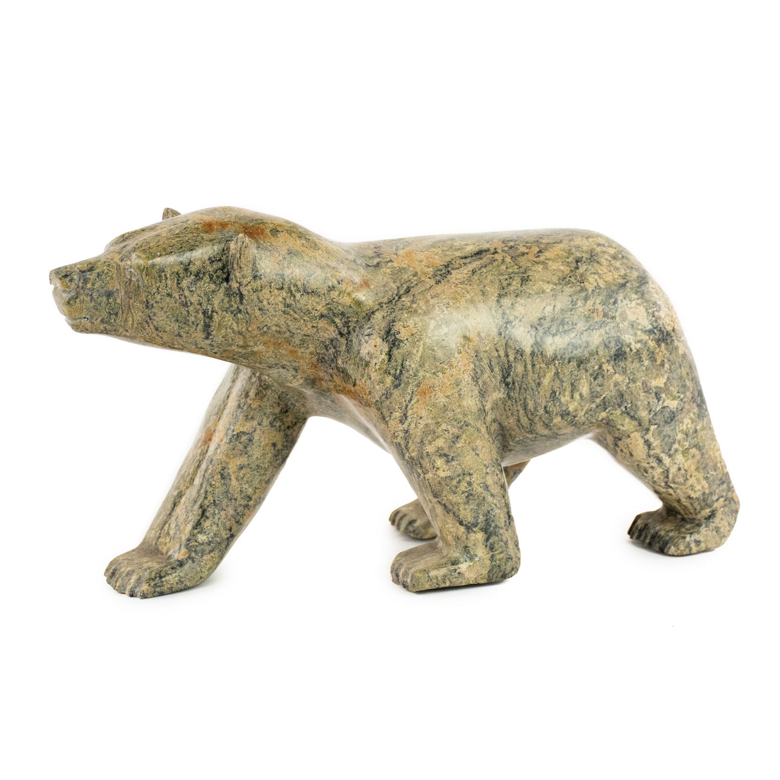 Inuit Polar Bear Soapstone Sculpture Signed Tommy (1 of 11)