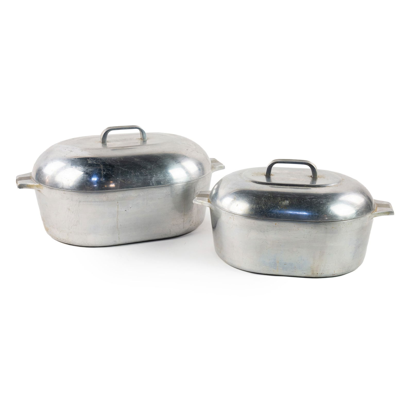 (2) Set of Wagner Ware Magnalite Aluminum Roaster Pans (1 of 8)