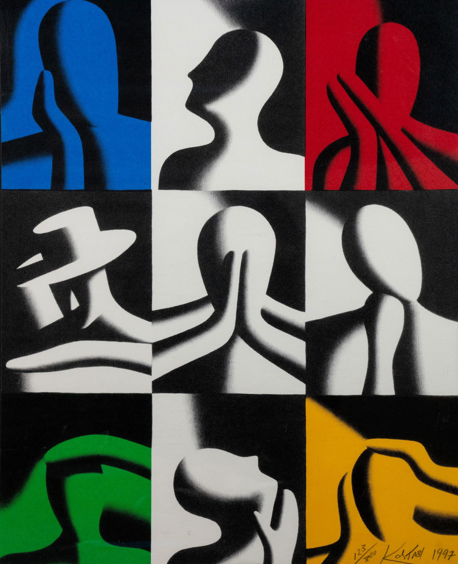 Mark Kostabi 'Conversation' Screenprint Signed (1 of 9)