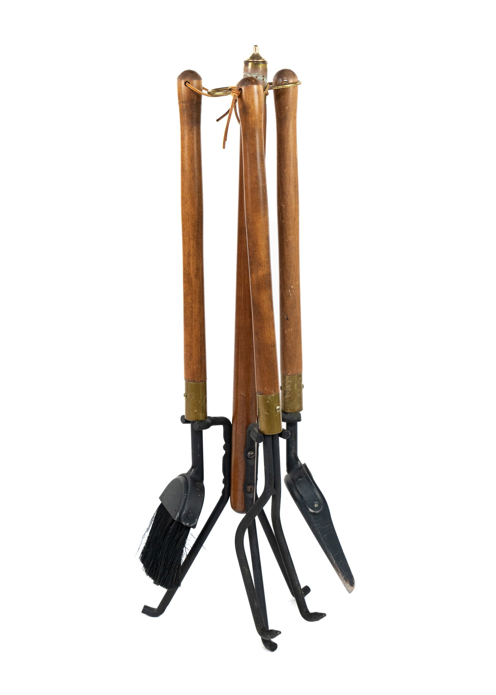 Seymour Walnut and Iron Fireplace Tool Set (1 of 7)