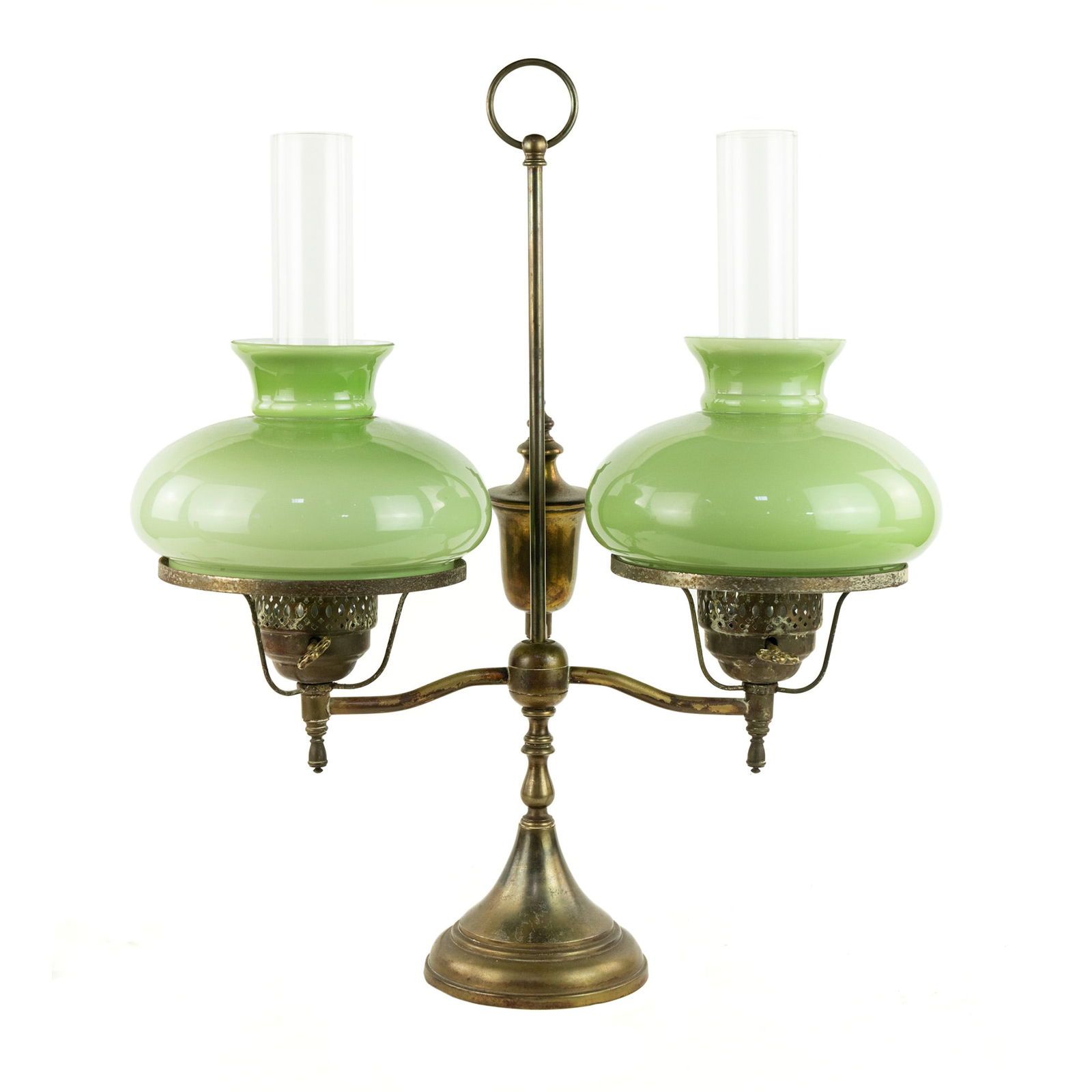 Double Student Aladdin Brass Student Lamp (1 of 13)