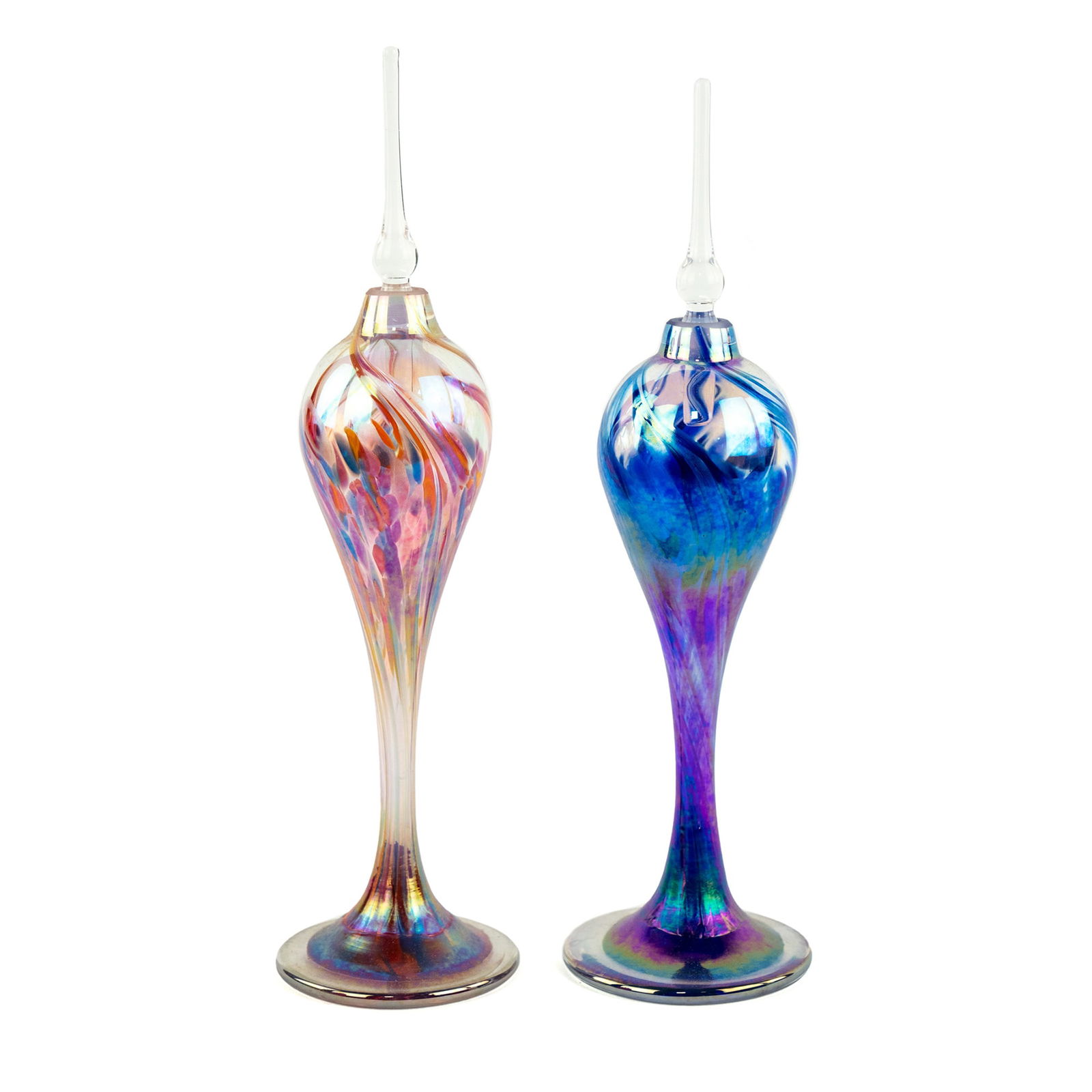 Pair of Rosetree Blown Glass Studio Perfume Bottles (1 of 7)