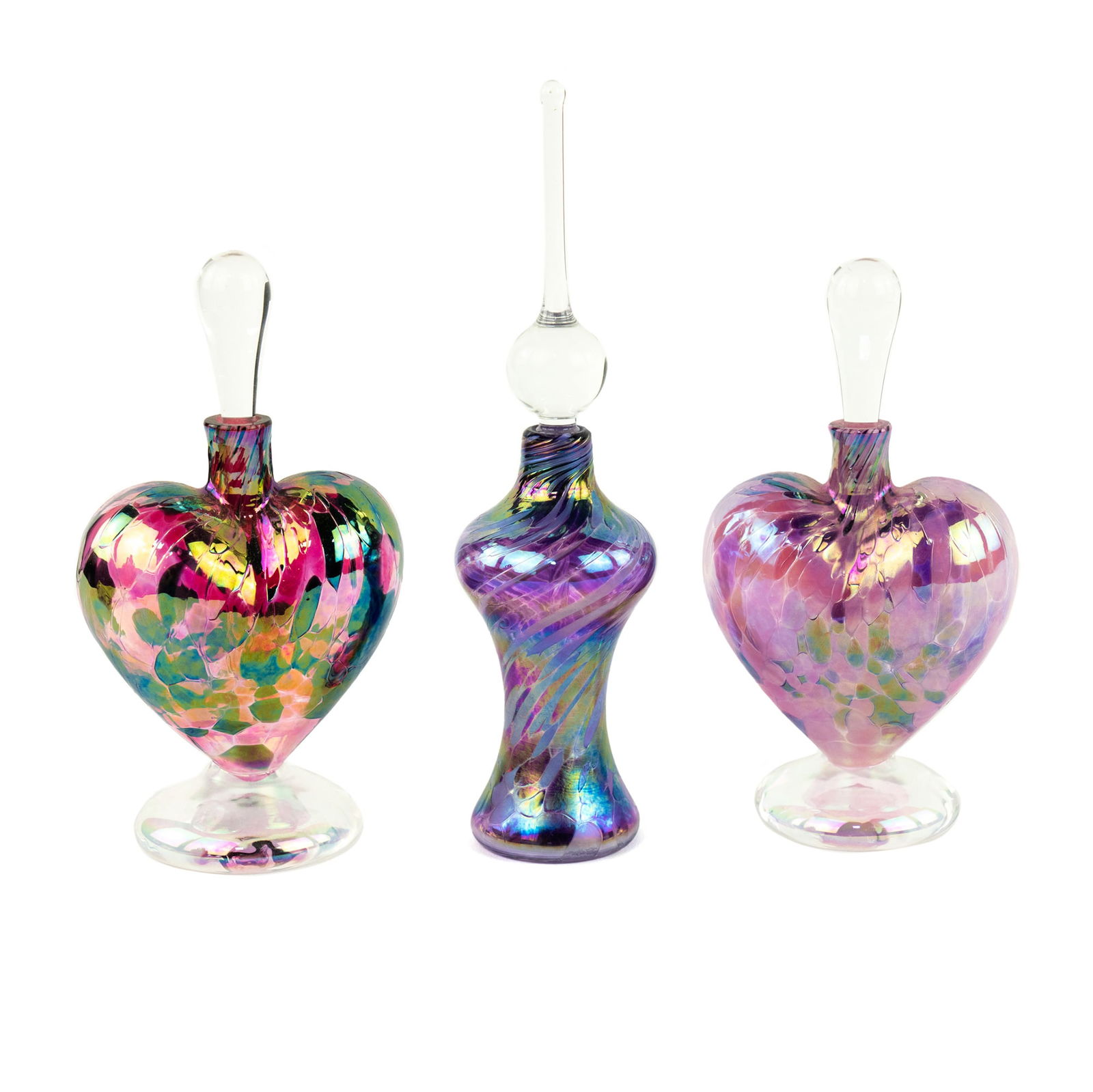 (3) Group of Bryce Dimitruk Art Glass Perfume Bottles (1 of 9)