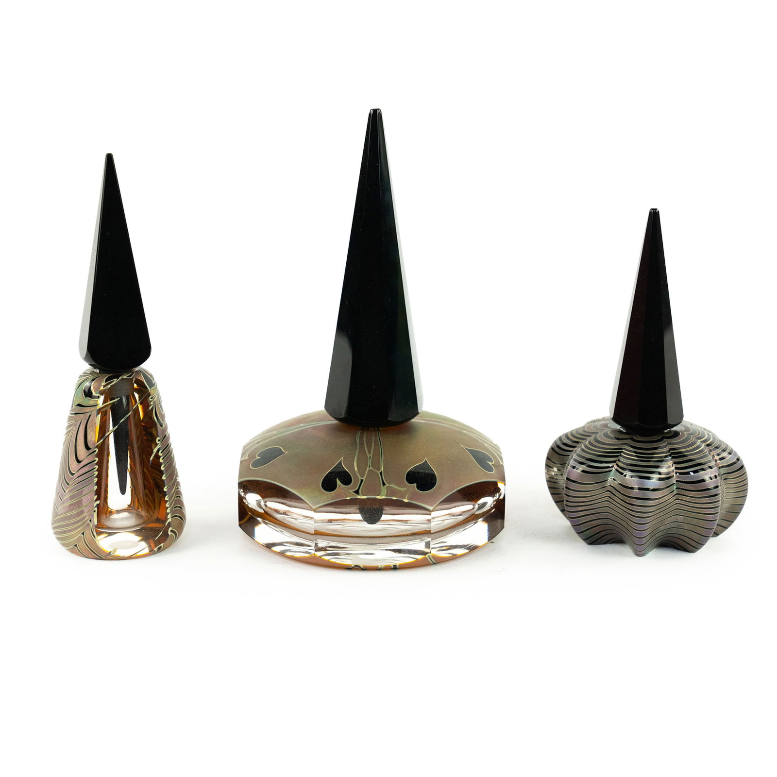 (3) Group of Craig Zweifel Art Glass Perfume Glasses (1 of 8)