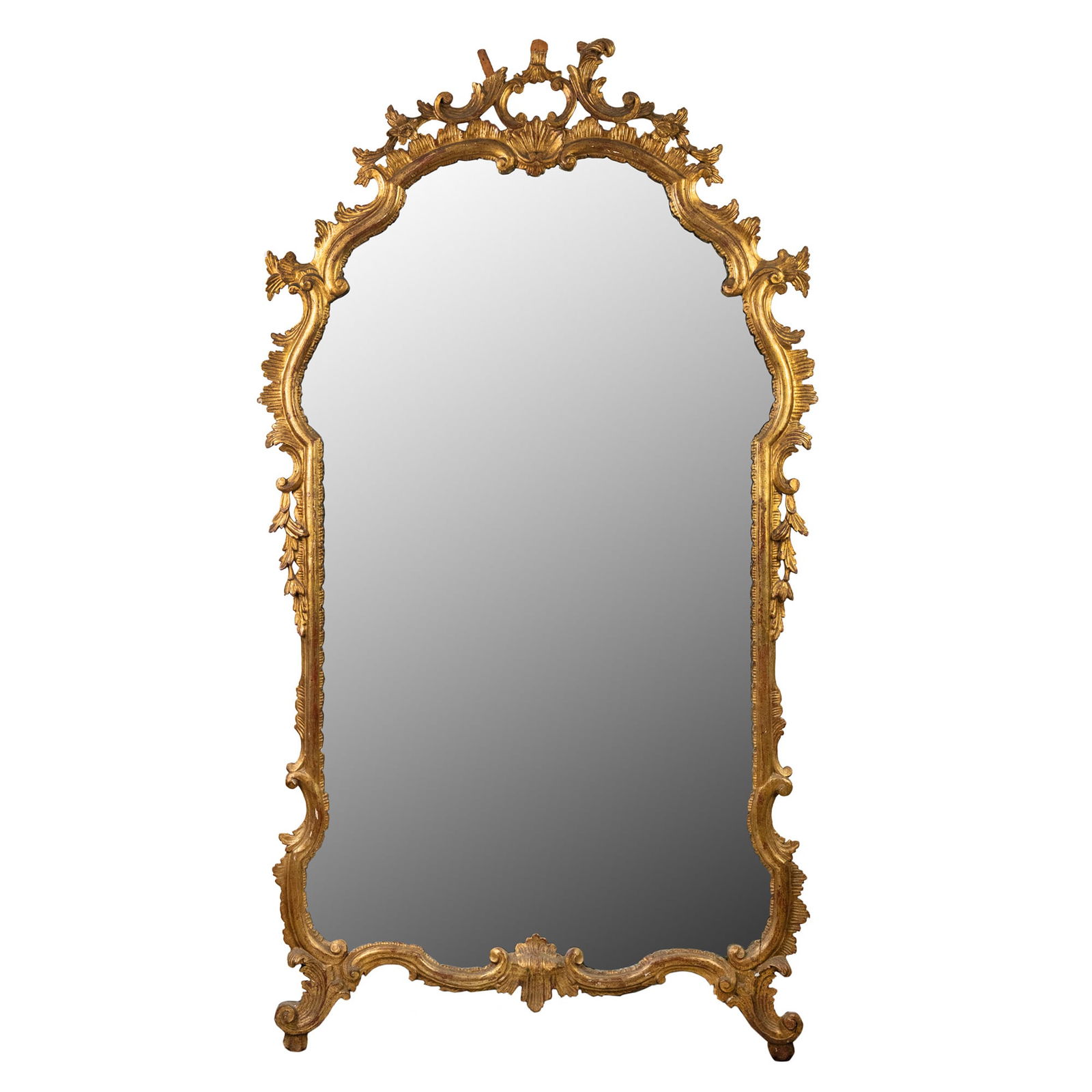19th Century Large Italian Rococo Giltwood Mirror (1 of 12)
