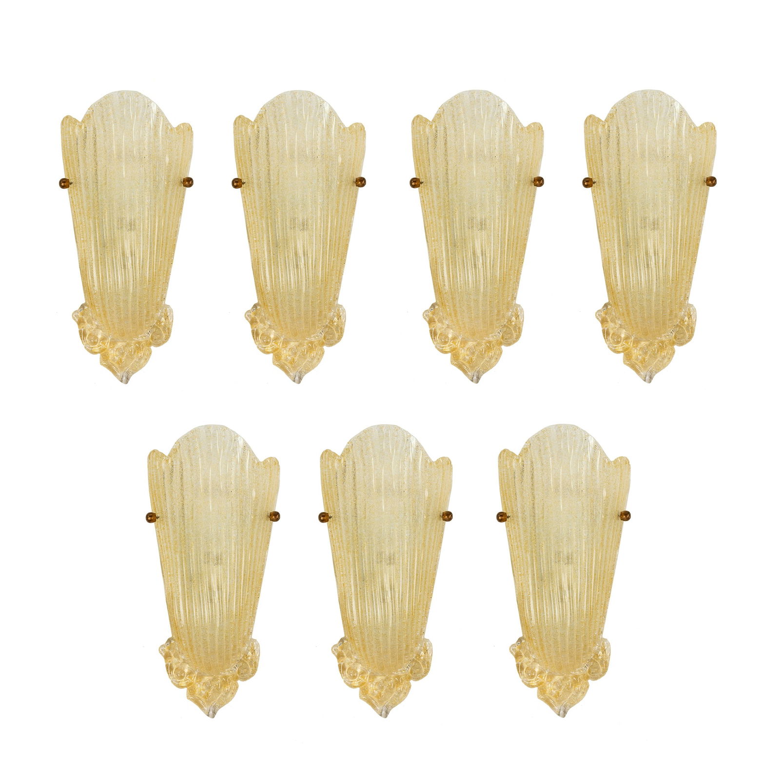 (7) Set of Elk Home Providence Gold Leaf Wall Sconces (1 of 7)