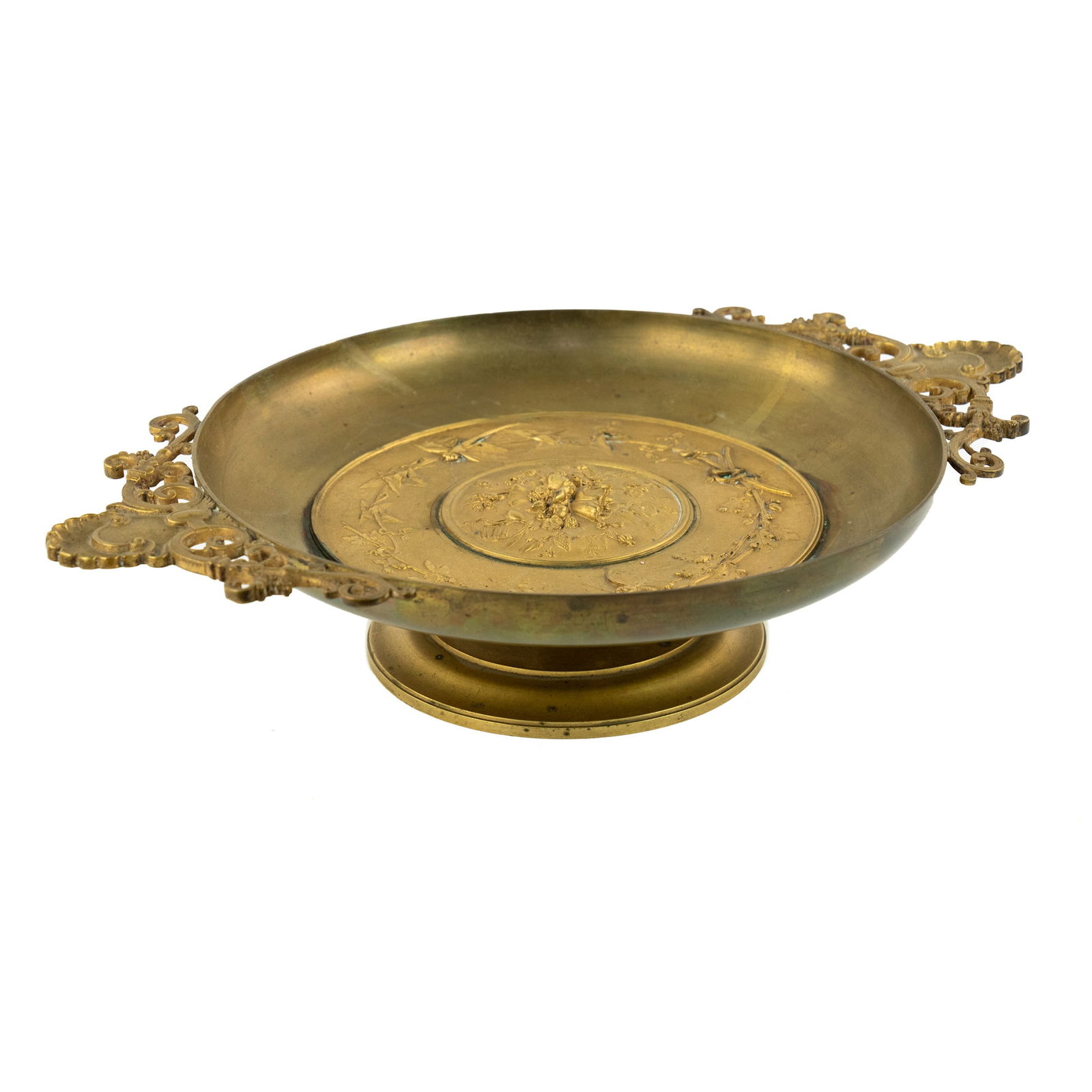 French Gold-Tone Bronze Center Bowl or Tazza (1 of 9)