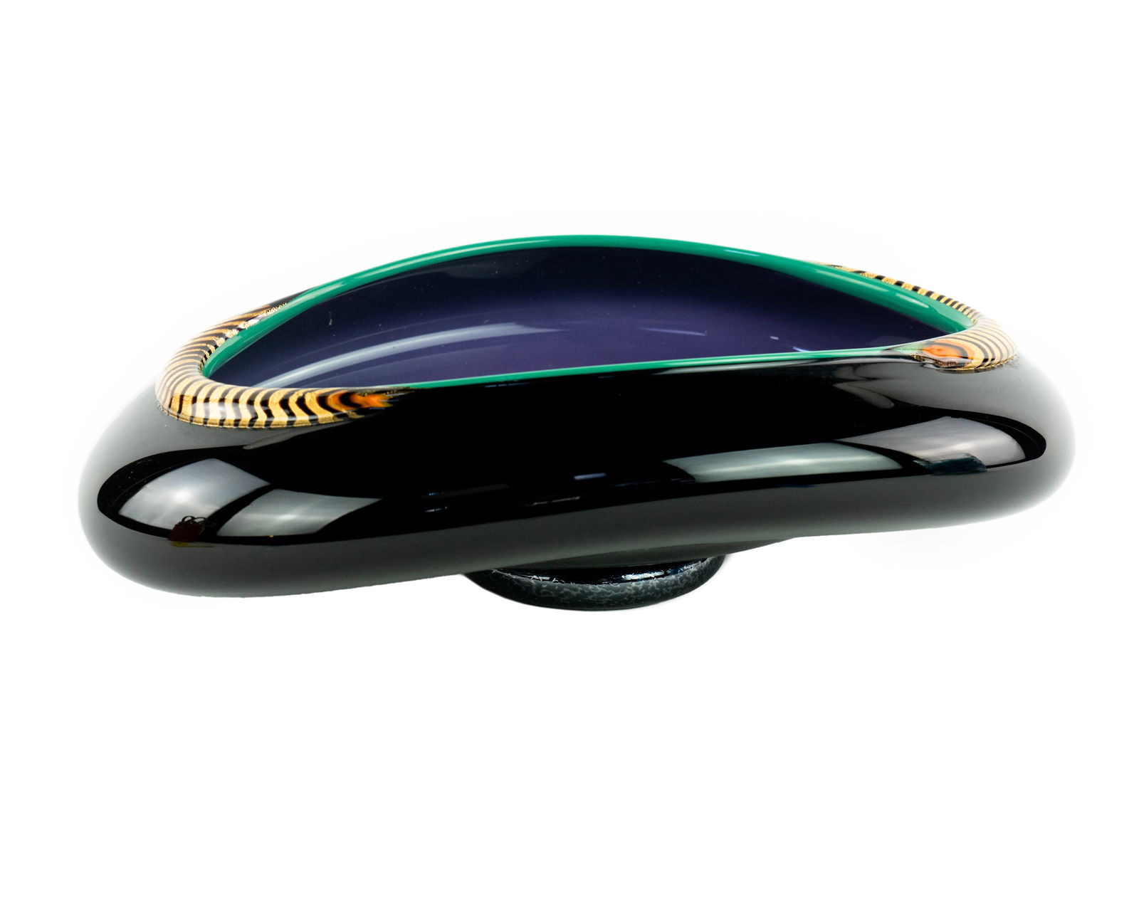 David Garcia Black Art Glass Console Bowl (1 of 7)