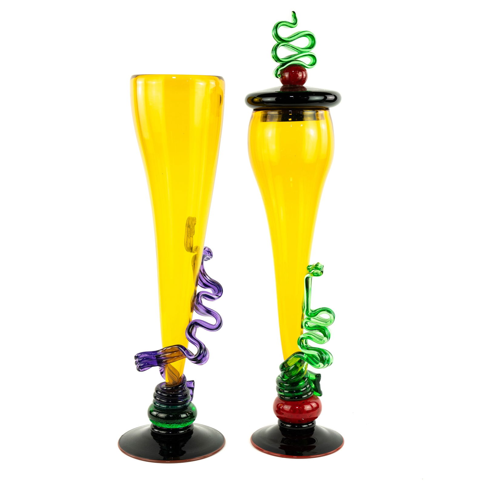 Pair of David Garcia Art Glass Vases (1 of 10)