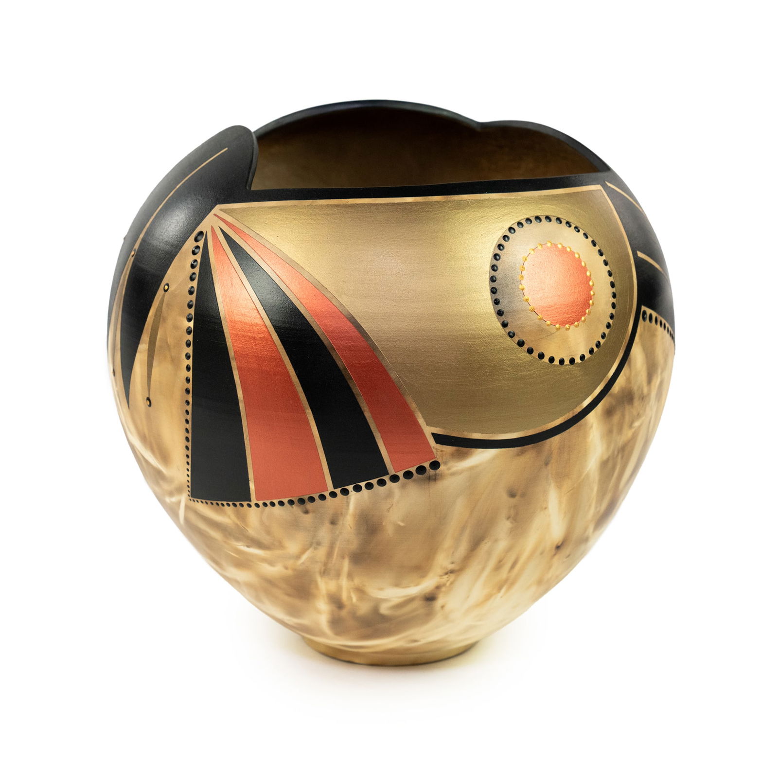 Cosmic Clay Studio Straw Fired Clay Pottery Vase (1 of 7)