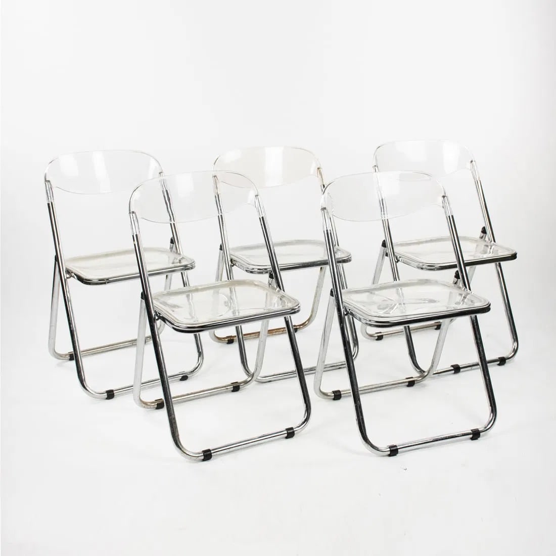 (5) Set of Five Brevettato Lucite Folding Chairs (1 of 15)