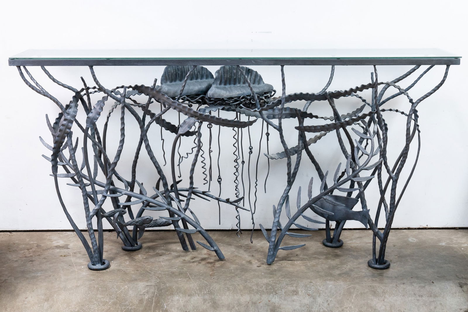 Ivan Bailey Iron Aquatic Sculptural Console Table (1 of 14)