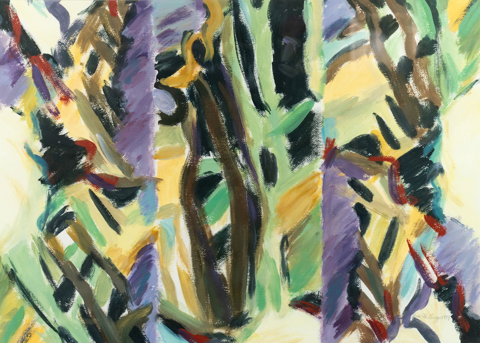 Hona H. Griggs Abstract Mixed Media on Paper (1 of 9)