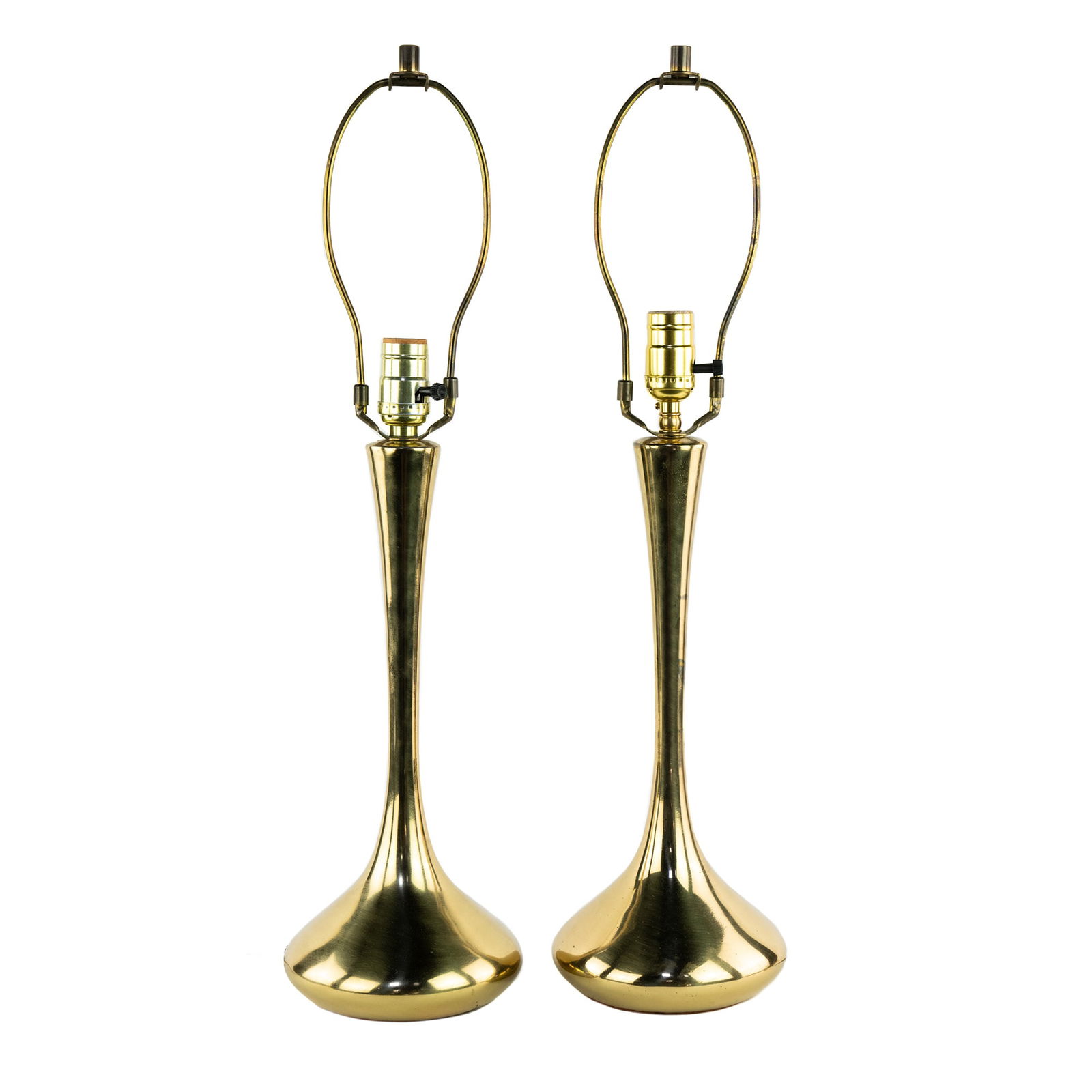 Pair of Laurel Genie Form Brass Table Lamps (1 of 9)