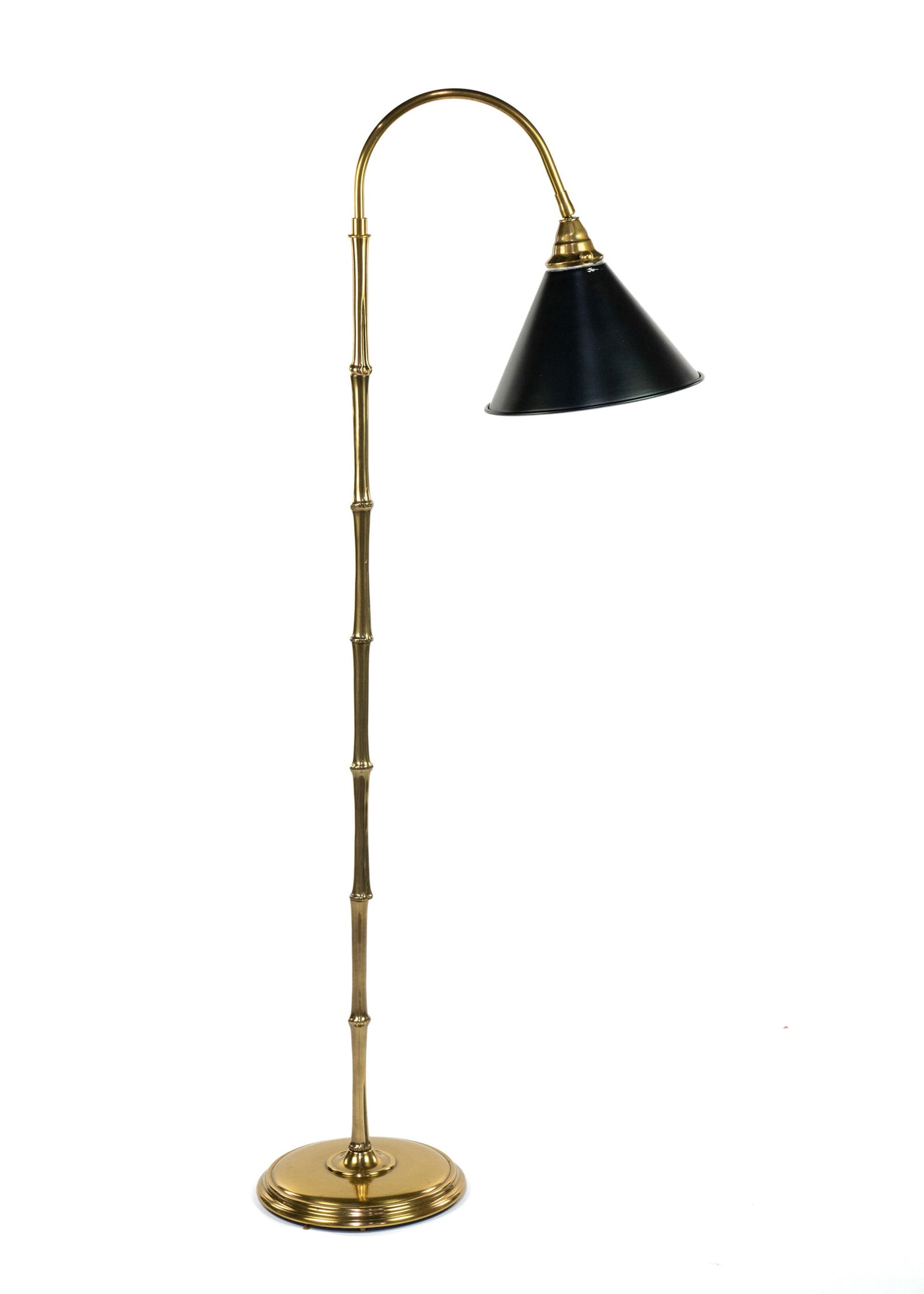 Frederick Cooper Bostwick I Faux Bamboo Brass Floor Lamp (1 of 11)