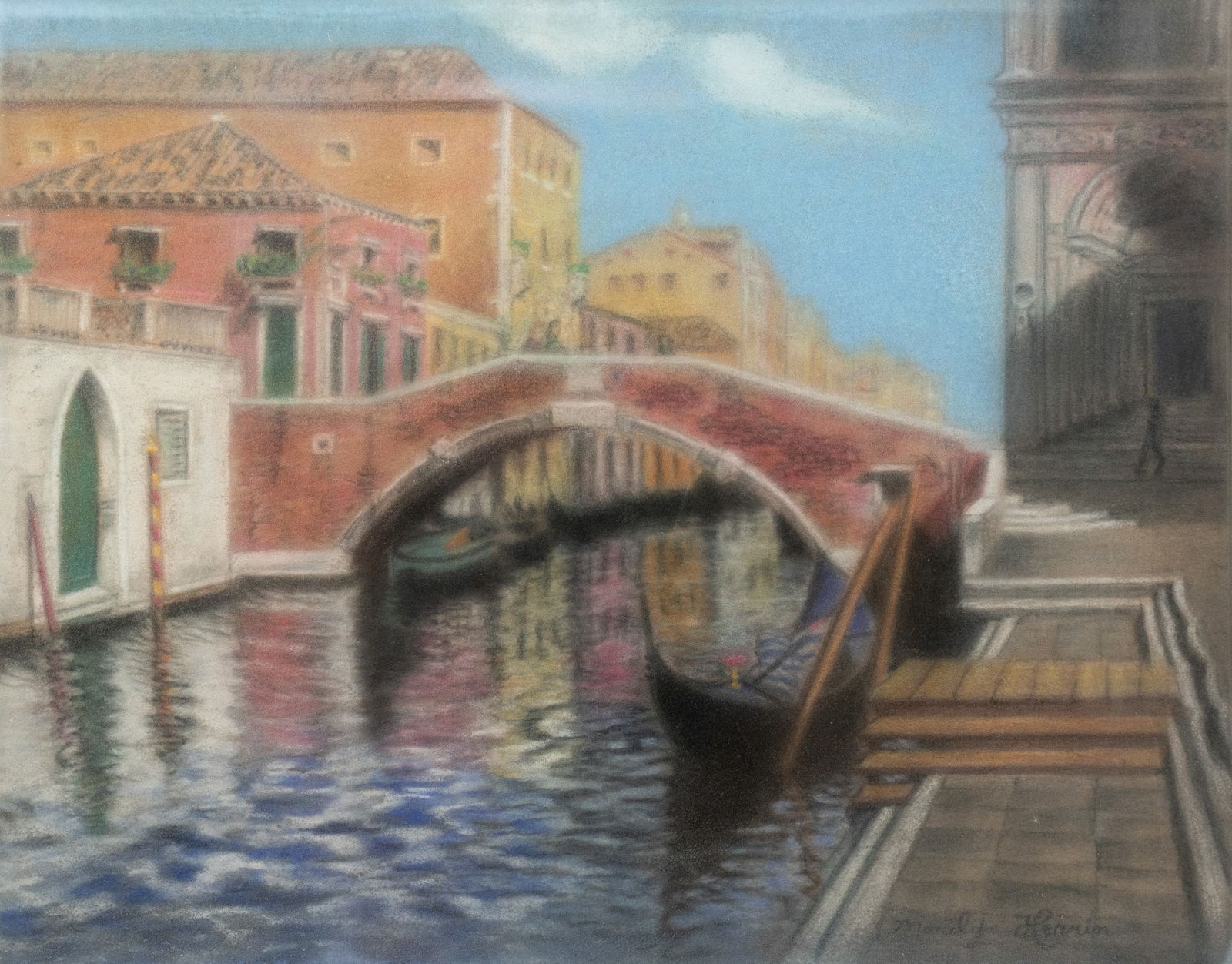 Marilyn Herrin Venice Pastel on Paper Drawing (1 of 7)