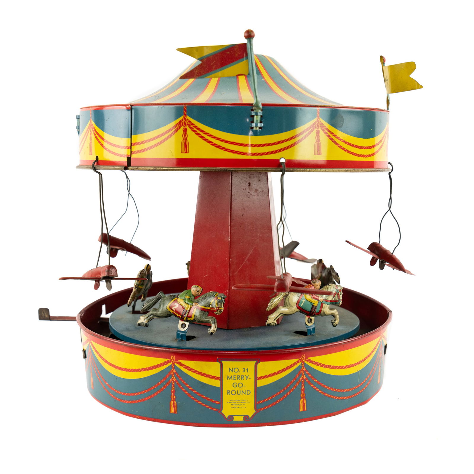 Wolverine Supply No. 31 Merry Go Round Child's Tin Toy (1 of 10)