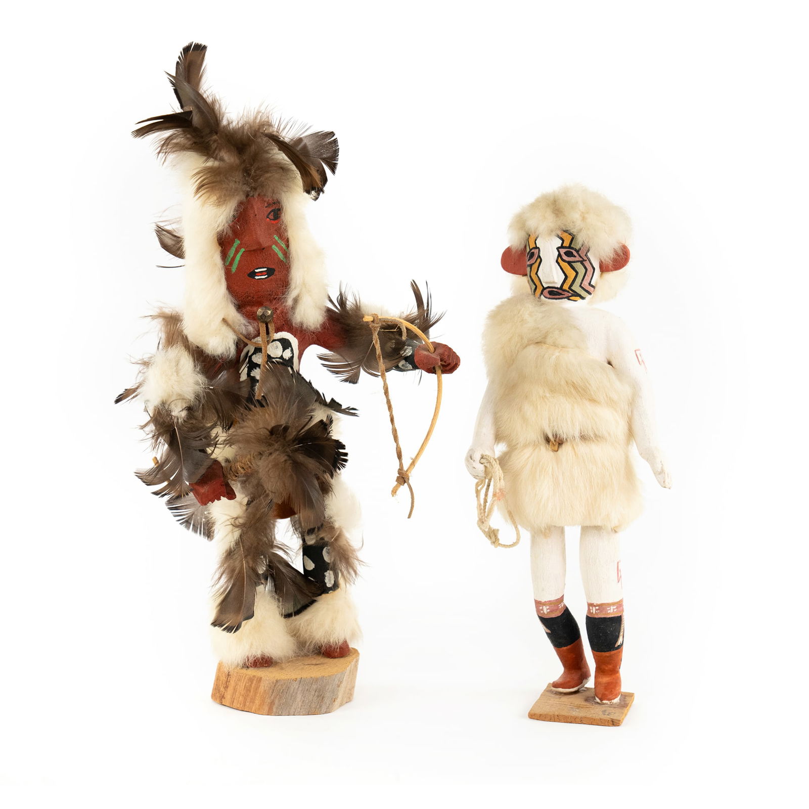 Pair of Wooden Navajo Hand Carved Kachina Dolls (1 of 11)