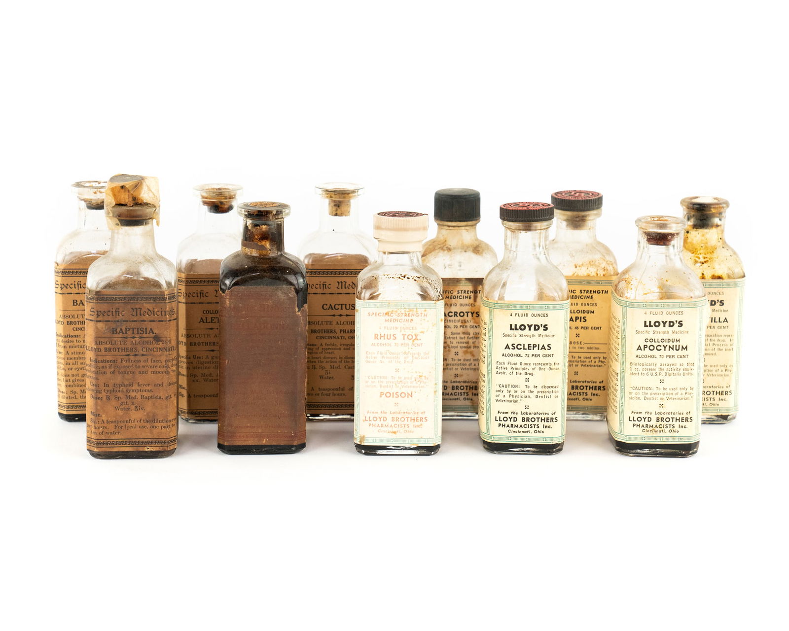 (11) Group of Antique Glass Medicine Bottles (1 of 3)