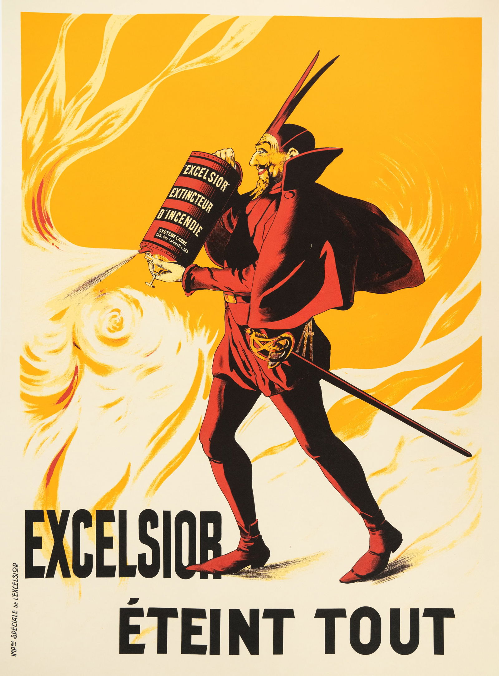 Excelsior Eteint Tout Advertising Hand Serigraph (1 of 2)