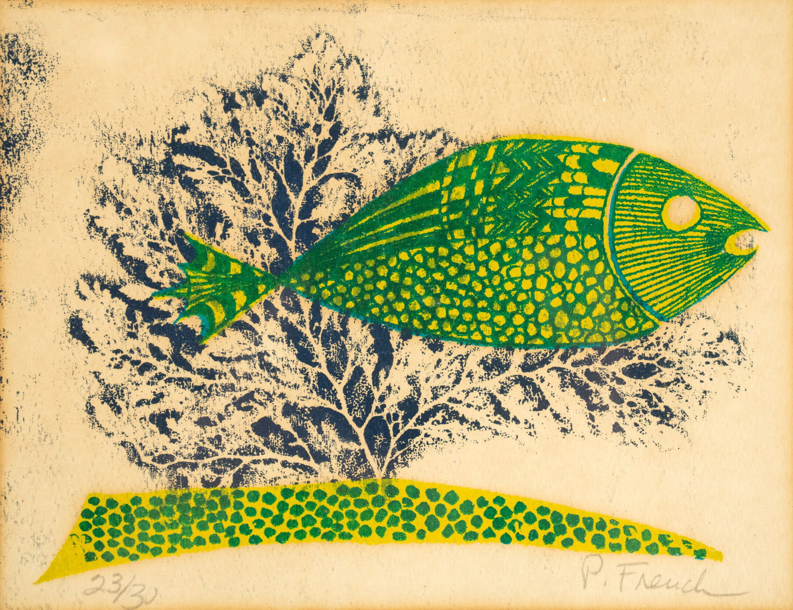 P. French Fish Ink Block on Paper Print (1 of 7)
