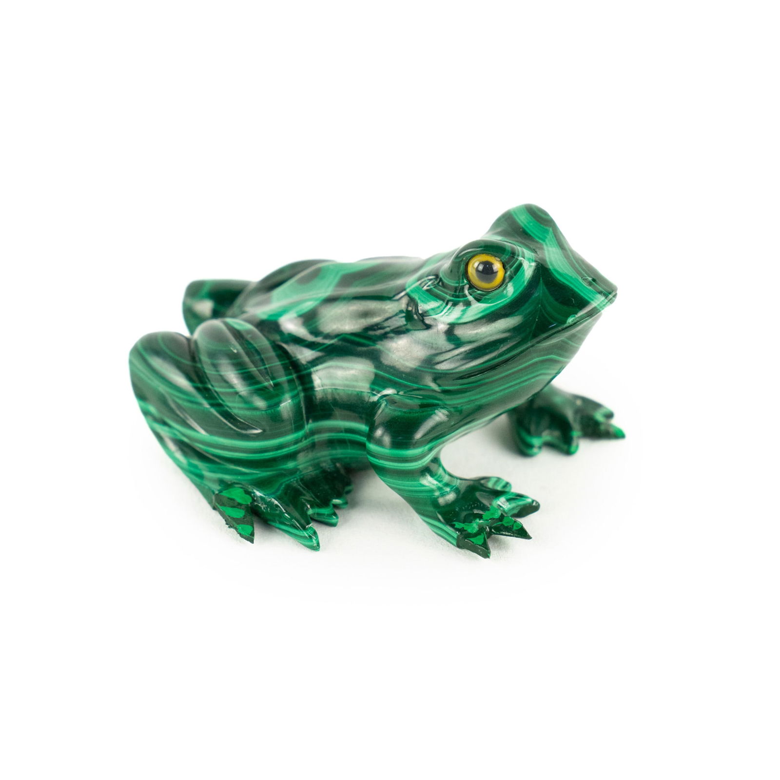 Carved Malachite Frog Figurine (1 of 5)
