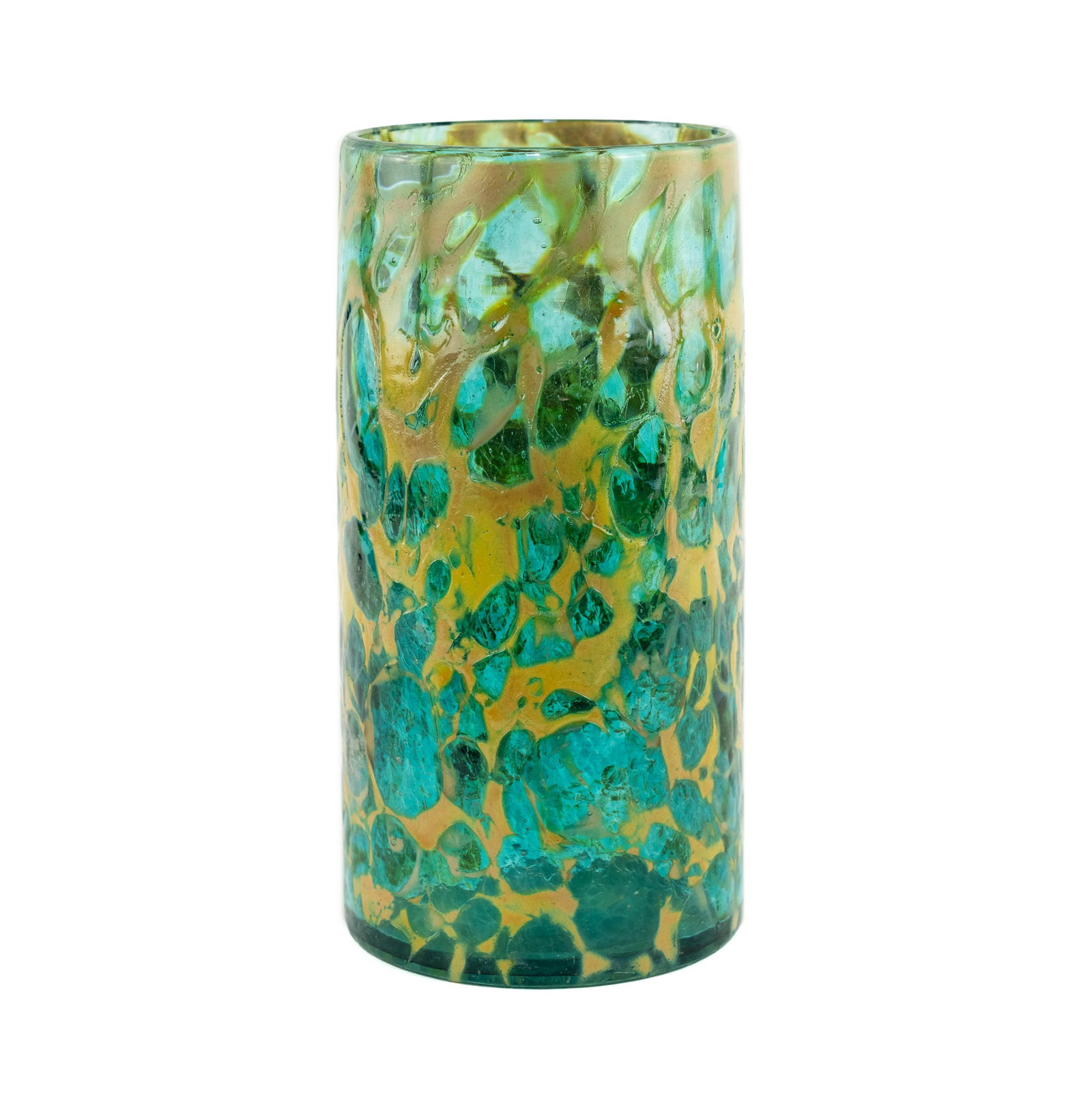 Christopher Mosey 'Crater Vase' Art Glass Vase: Artist Name: Christopher Mosey Studio: Ignis Glass StudioLocation: Chattanooga, TennesseeMedium: Studio art glassDescription: A hand blown art glass vase titled 'Crater Vase'. Unsigned.