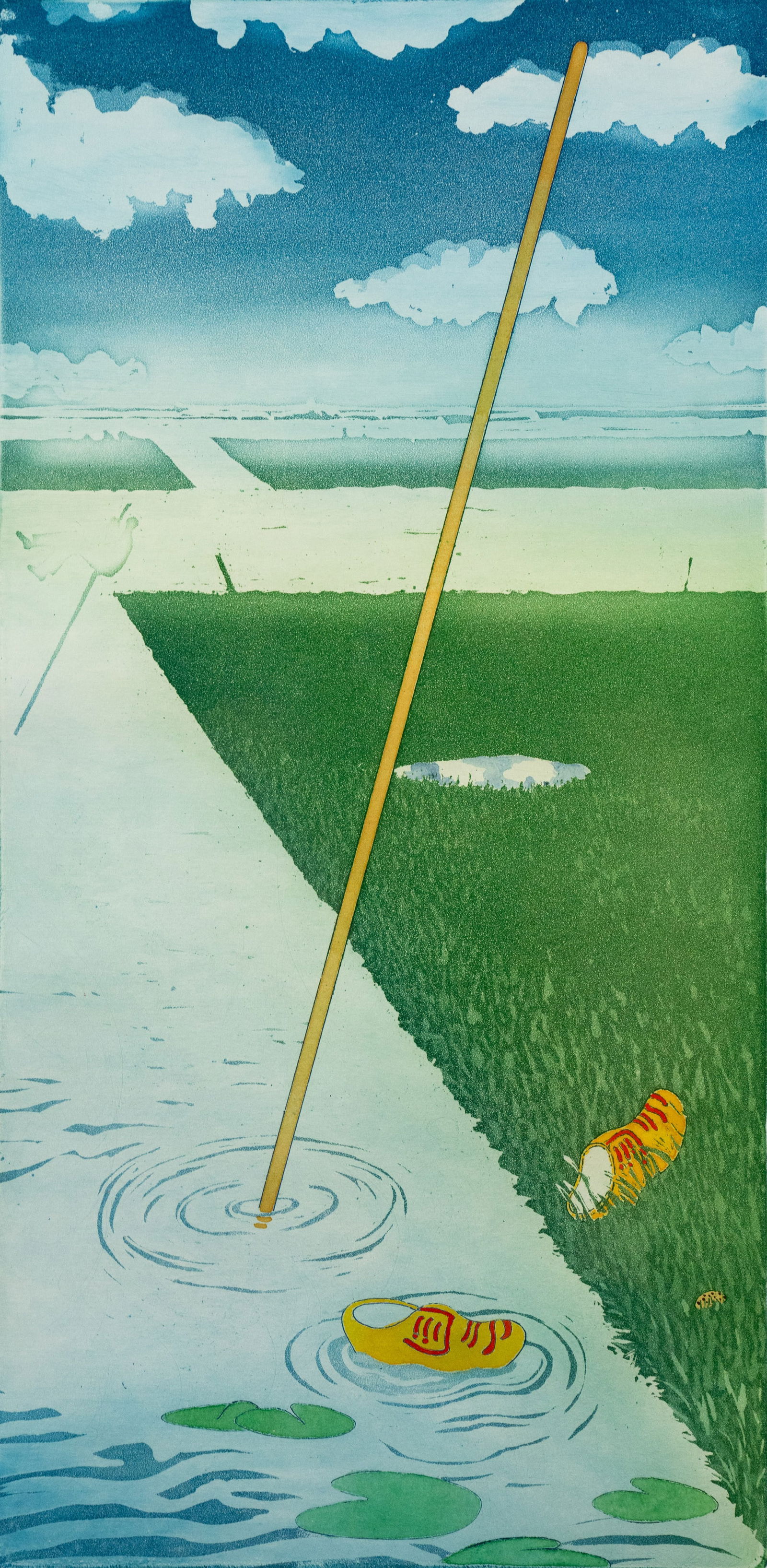 Sjoerd Bakker 'Vaulting the Dyke' Lithograph Print (1 of 8)