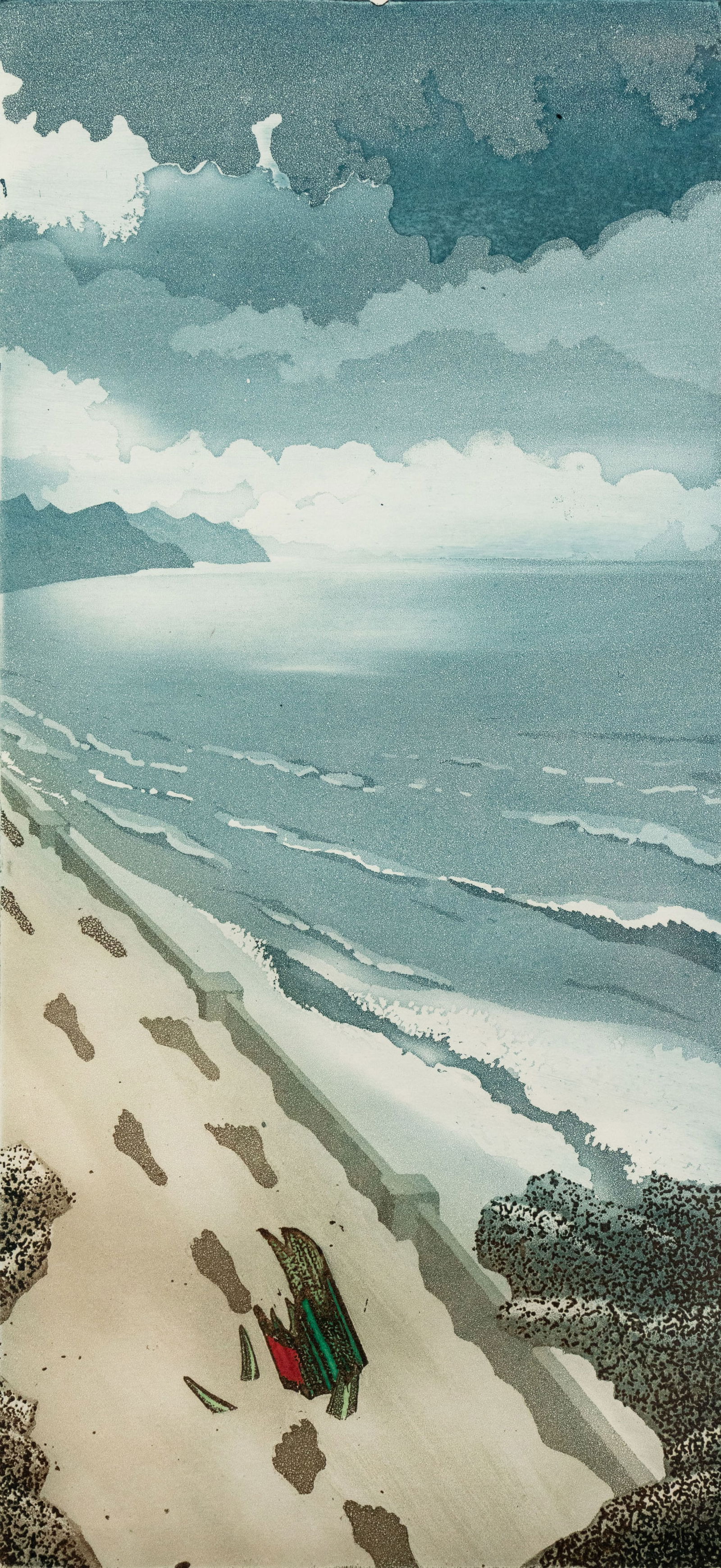 Sjoerd Bakker 'The Beach' Lithograph Print (1 of 8)