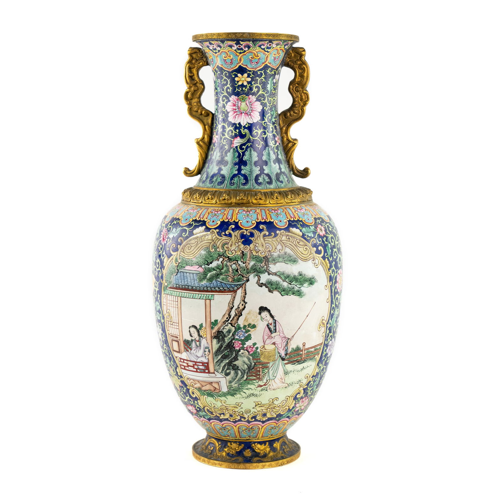 Chinese Canton Enamel Famille Rose Baluster Picture Vase (1 of 11)
